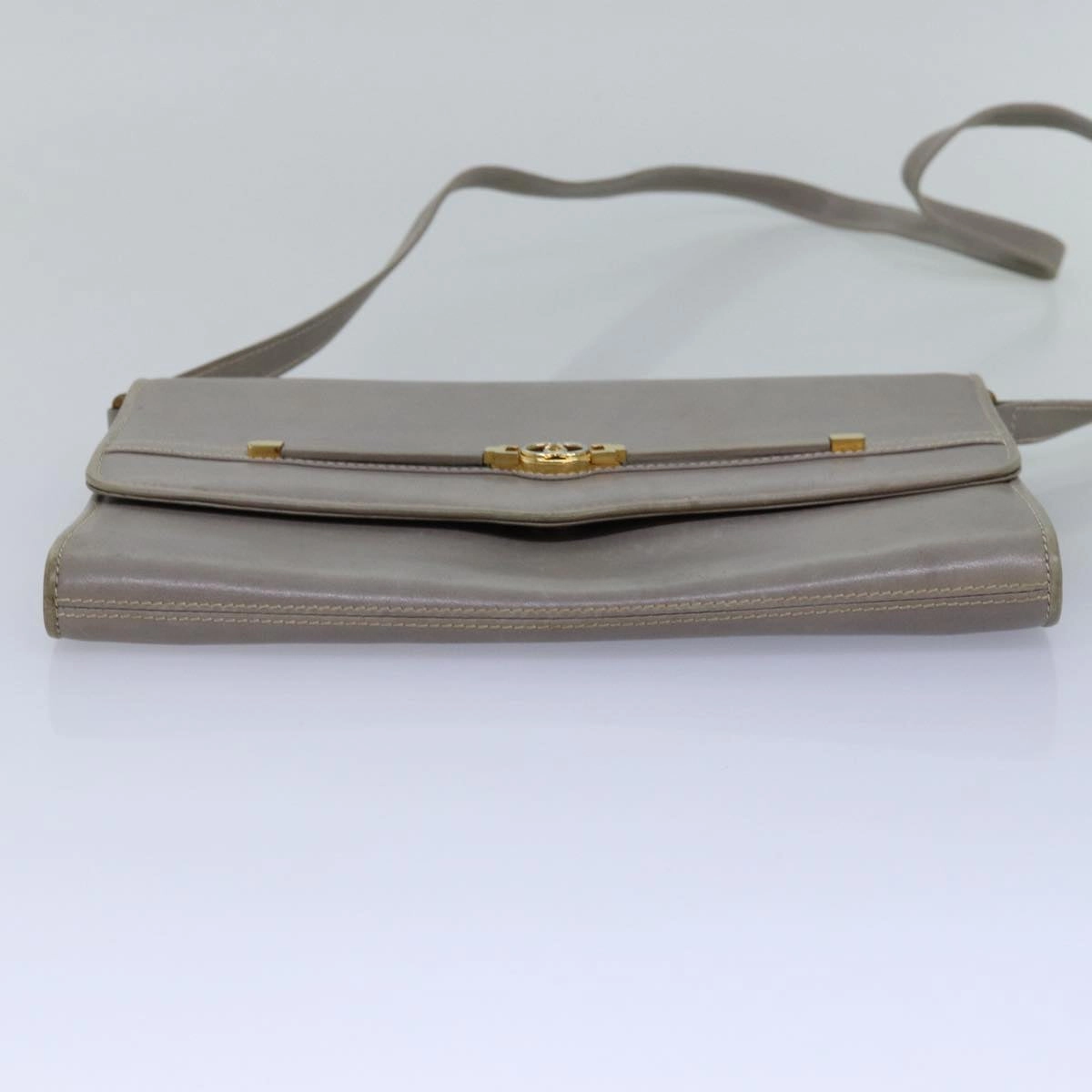 GUCCI Shoulder Bag Leather Gray 004 406 2008  77459