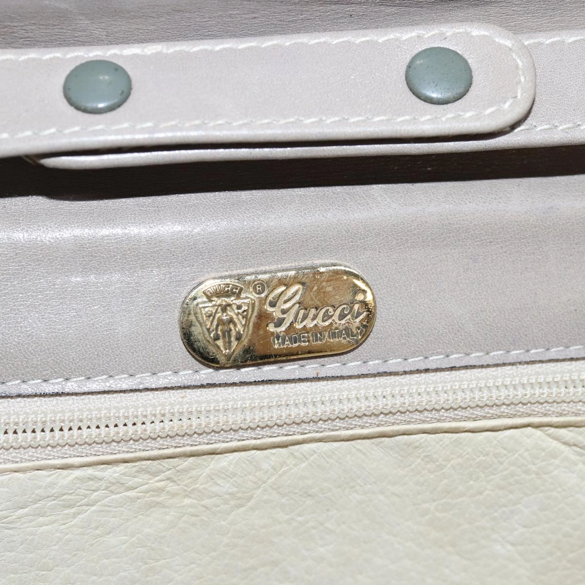 GUCCI Shoulder Bag Leather Gray 004 406 2008  77459