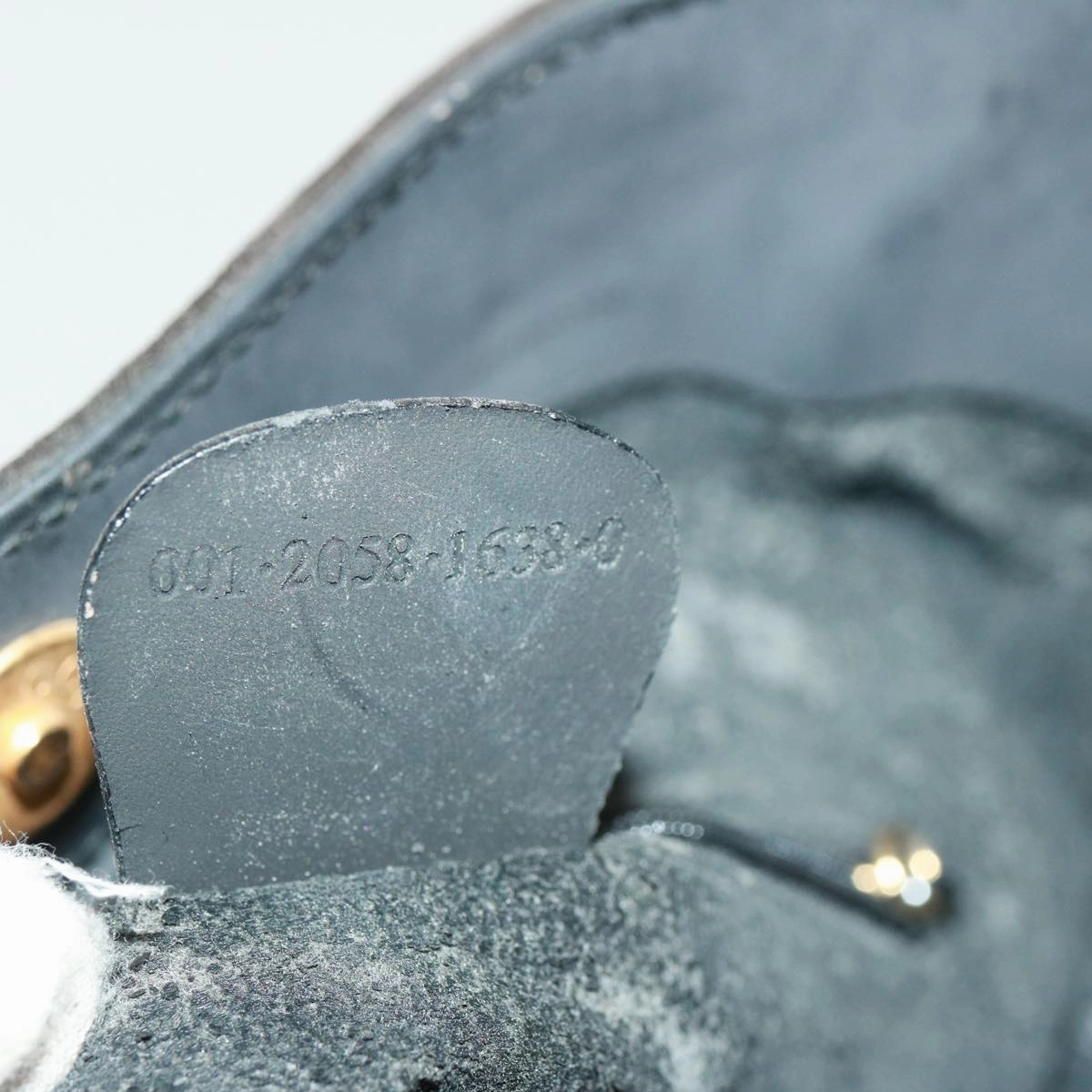 GUCCI Shoulder Bag Leather Suede 2way Black 001 2058 1638 0  78087