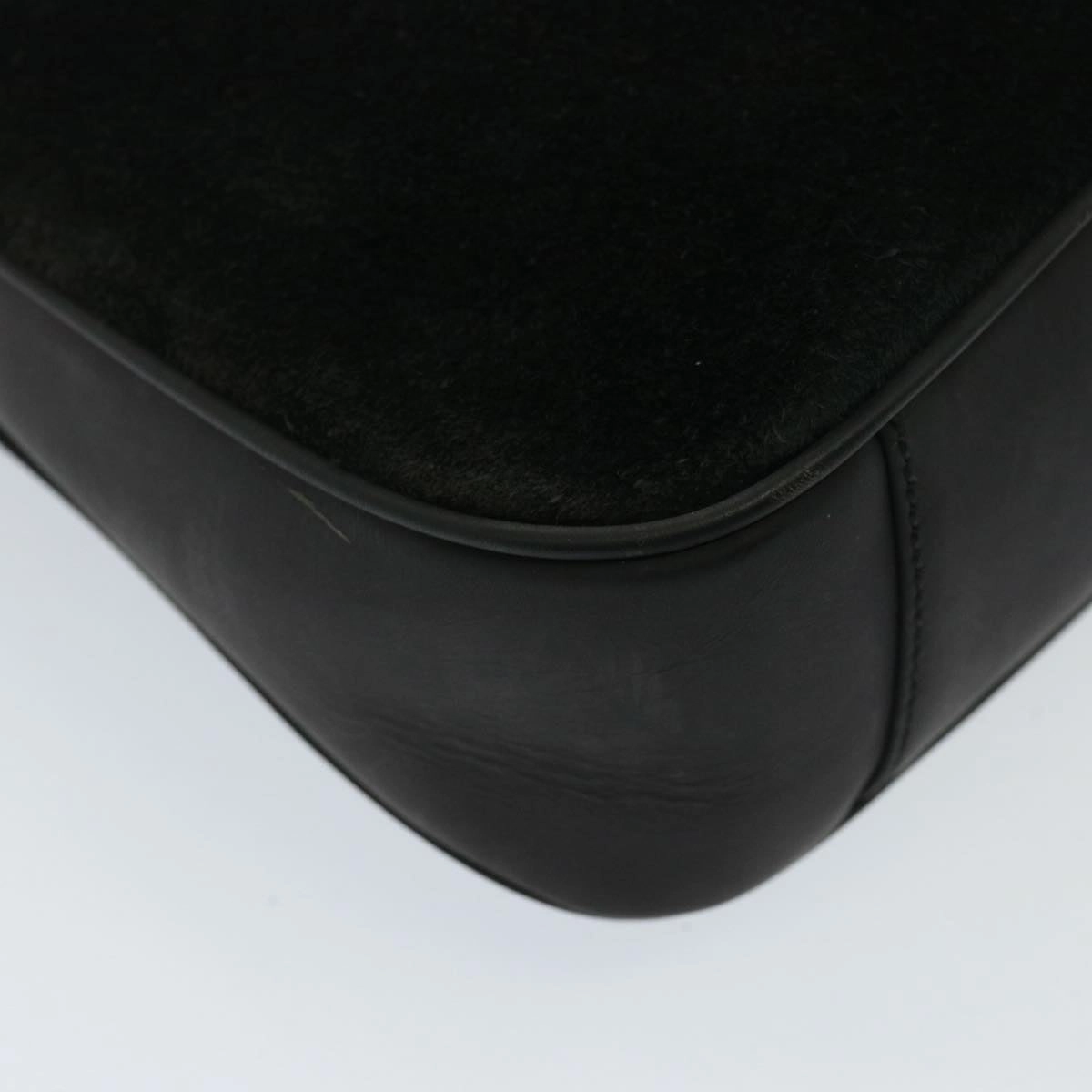 GUCCI Shoulder Bag Leather Suede 2way Black 001 2058 1638 0  78087