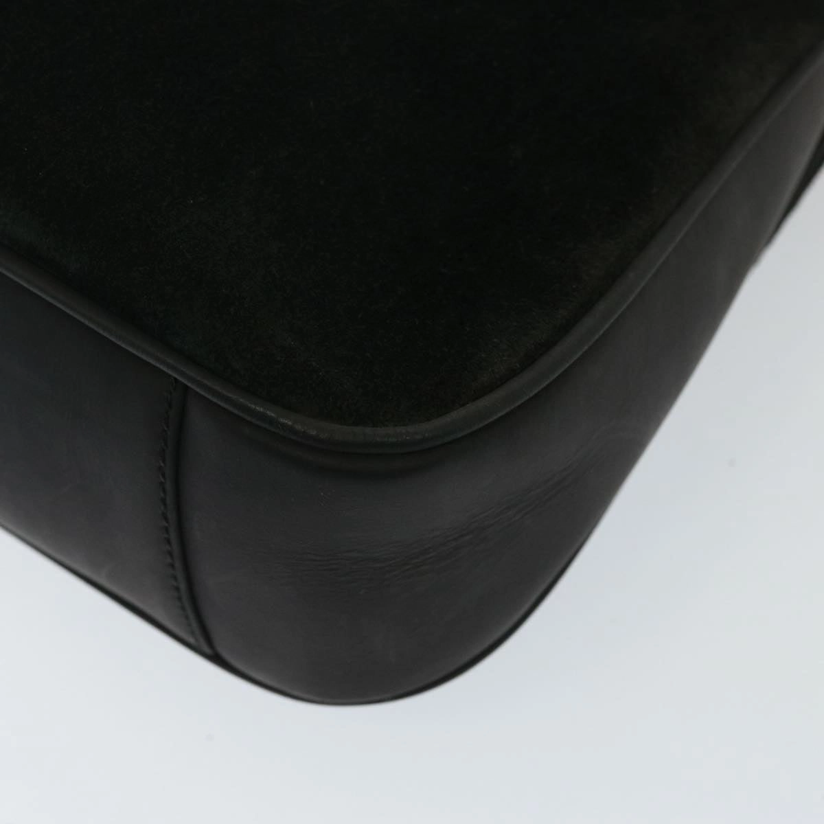 GUCCI Shoulder Bag Leather Suede 2way Black 001 2058 1638 0  78087