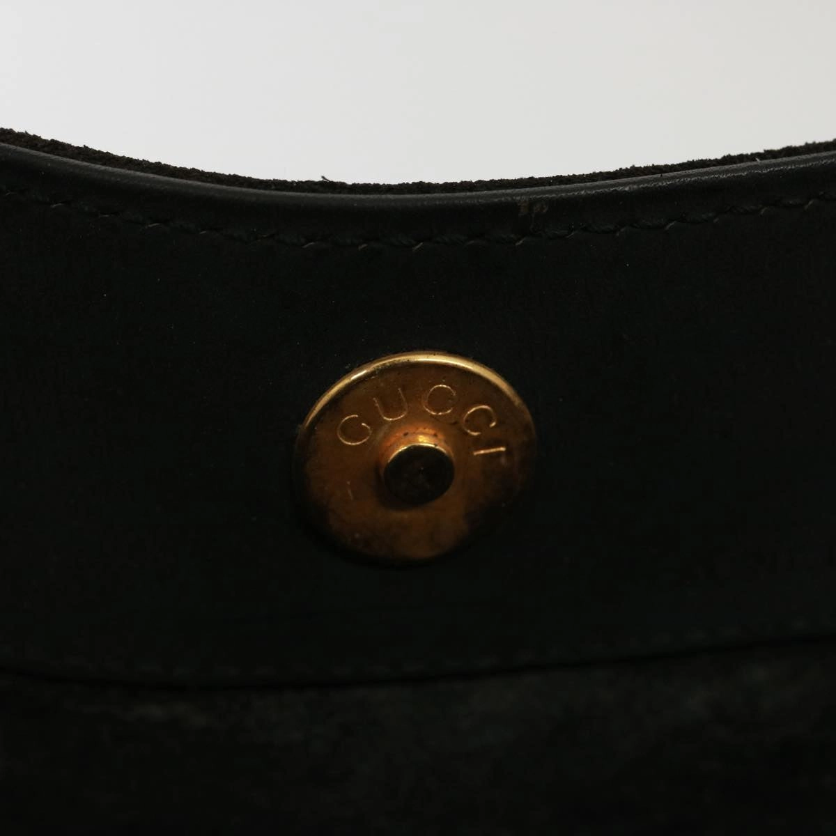 GUCCI Shoulder Bag Leather Suede 2way Black 001 2058 1638 0  78087