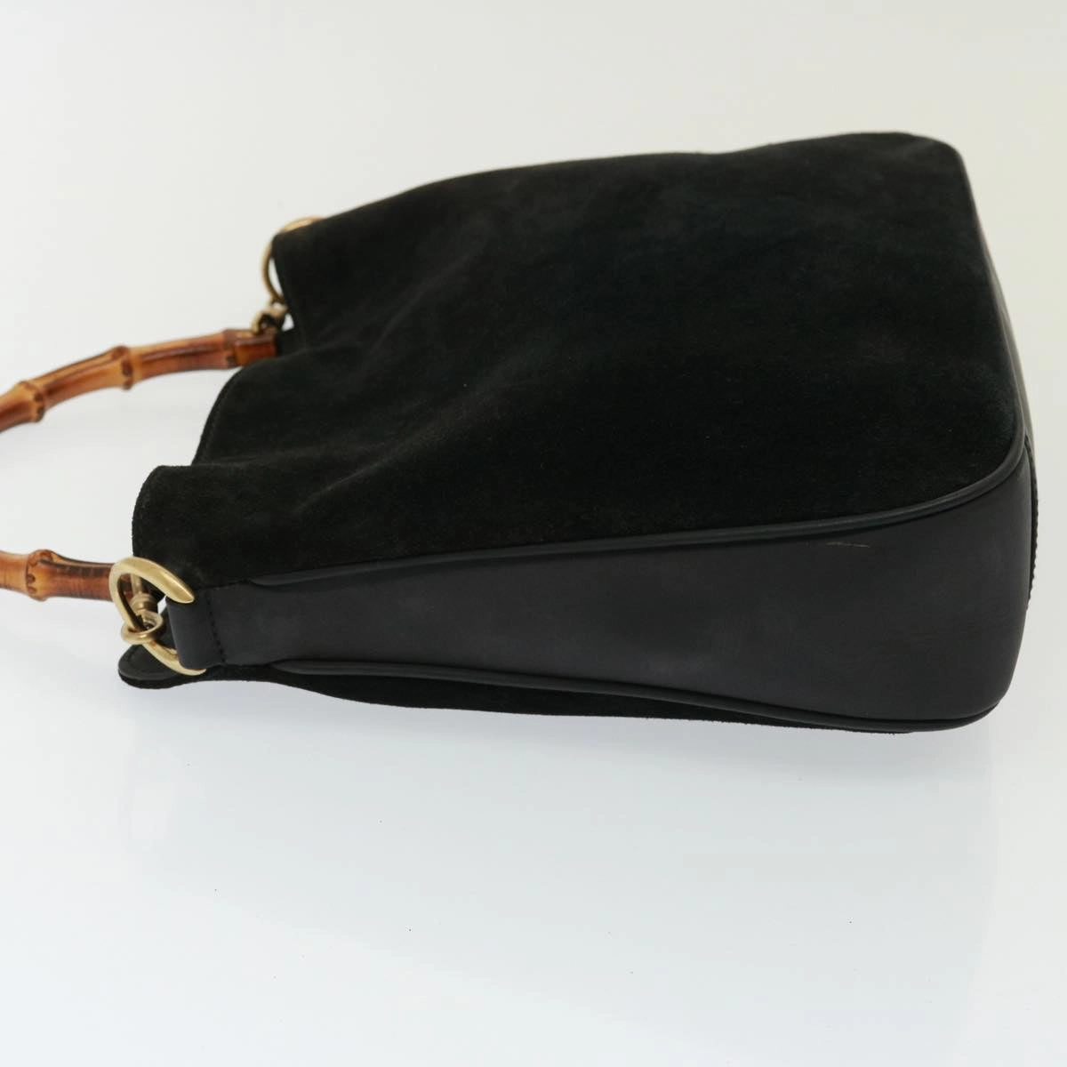 GUCCI Shoulder Bag Leather Suede 2way Black 001 2058 1638 0  78087