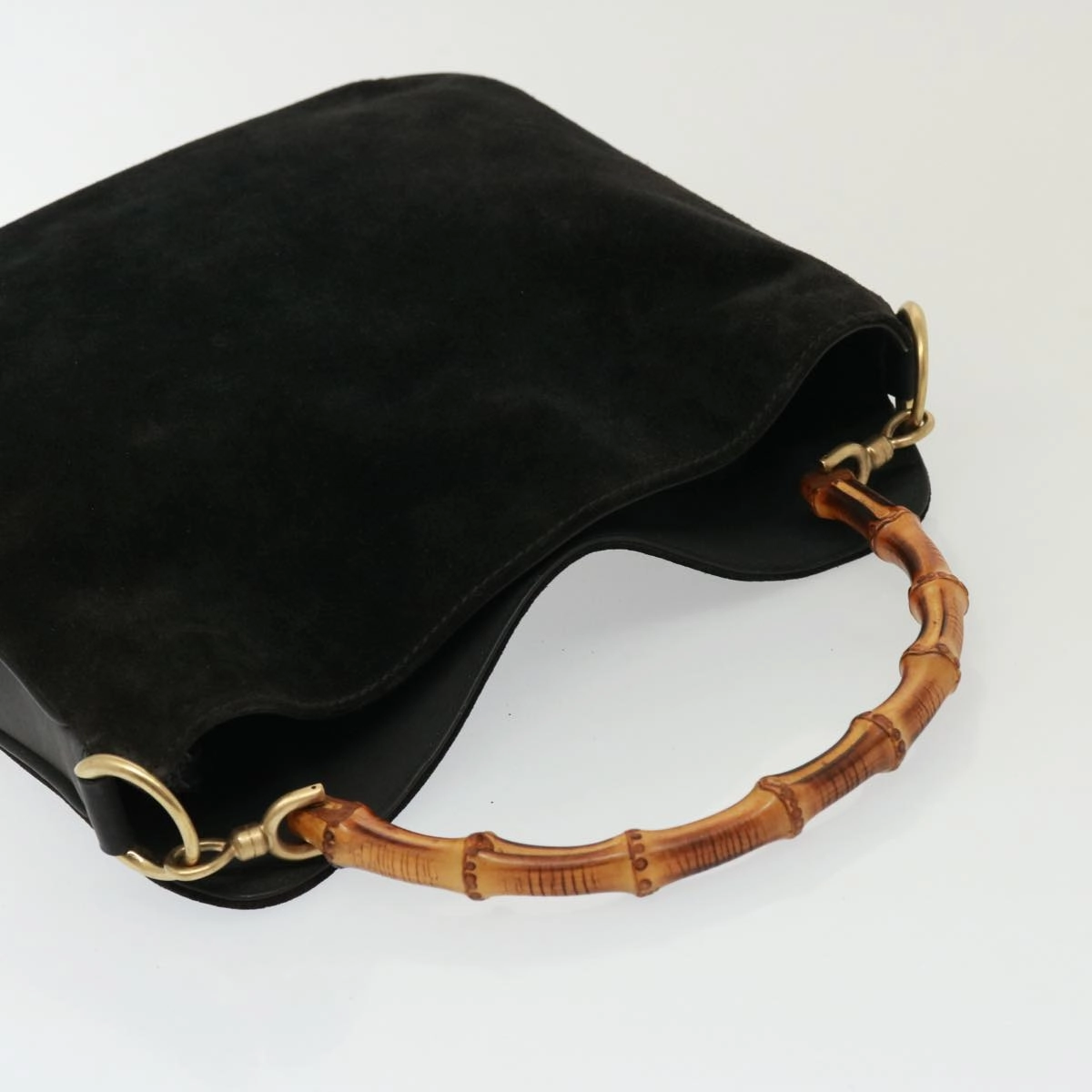 GUCCI Shoulder Bag Leather Suede 2way Black 001 2058 1638 0  78087