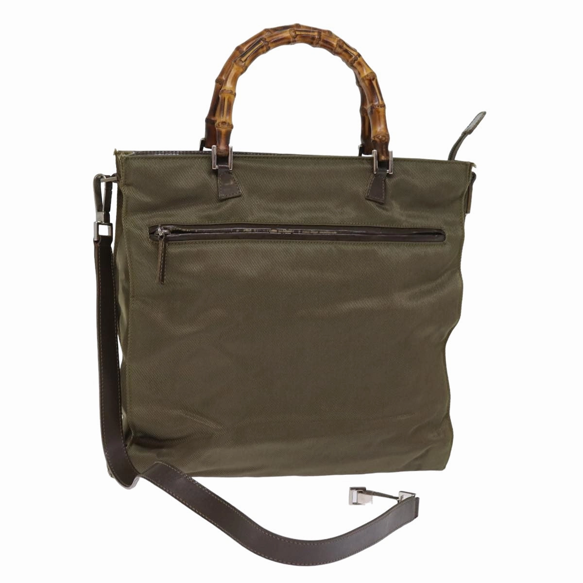 GUCCI Shoulder Bag Nylon Khaki 001 1095 1878  76119