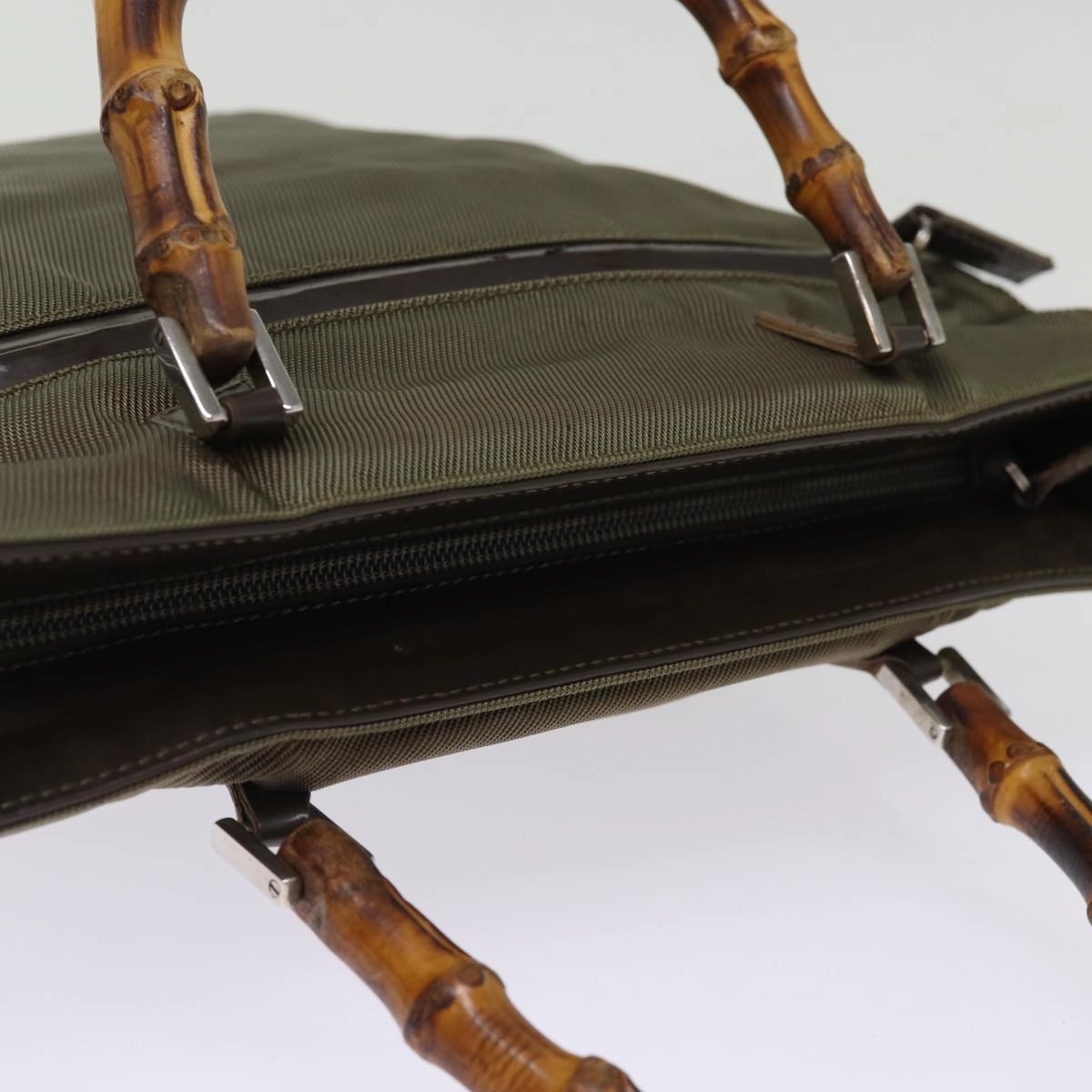 GUCCI Shoulder Bag Nylon Khaki 001 1095 1878  76119