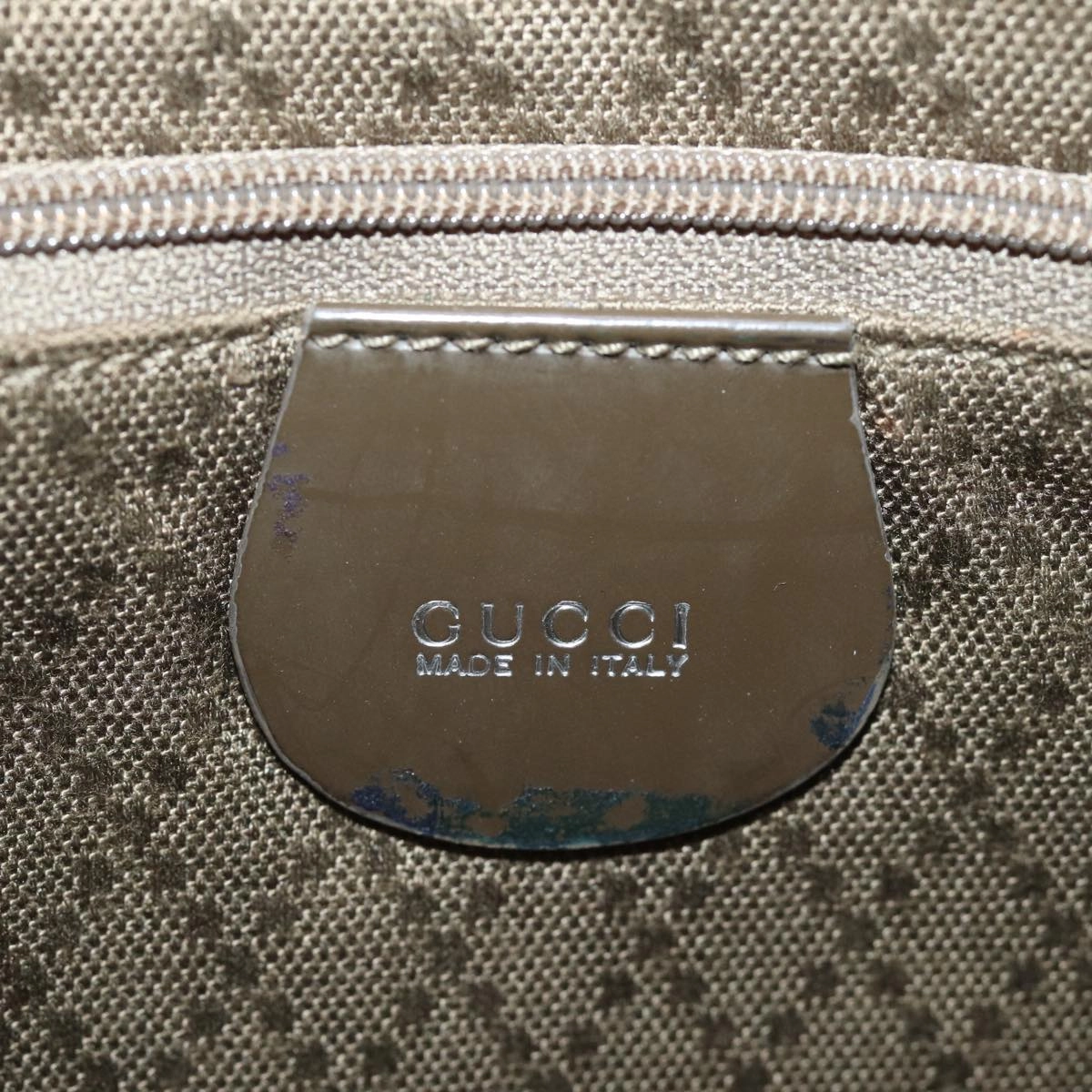 GUCCI Shoulder Bag Nylon Khaki 001 1095 1878  76119