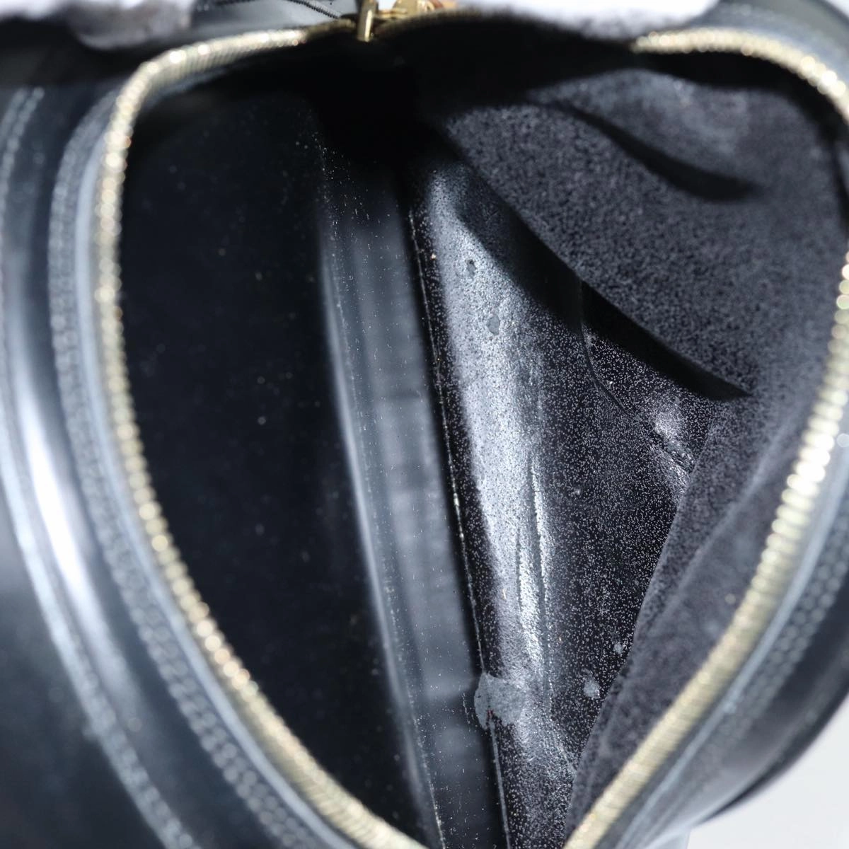 GUCCI Shoulder Bag Patent leather Black Gold 003 3444 0027  85163