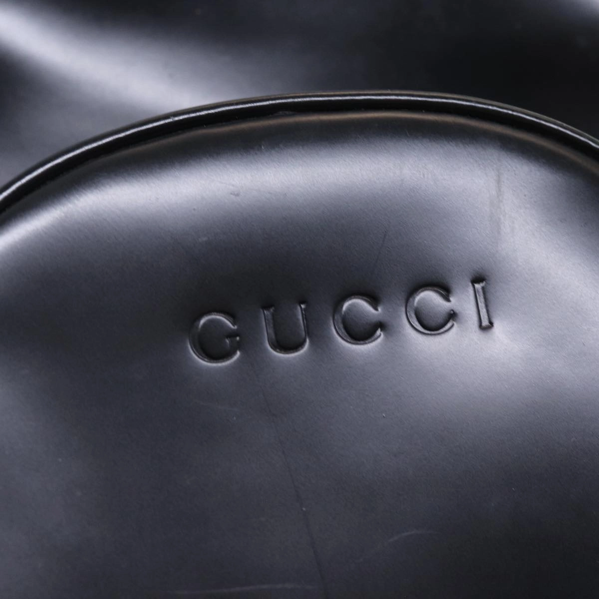 GUCCI Shoulder Bag Patent leather Black Gold 003 3444 0027  85163