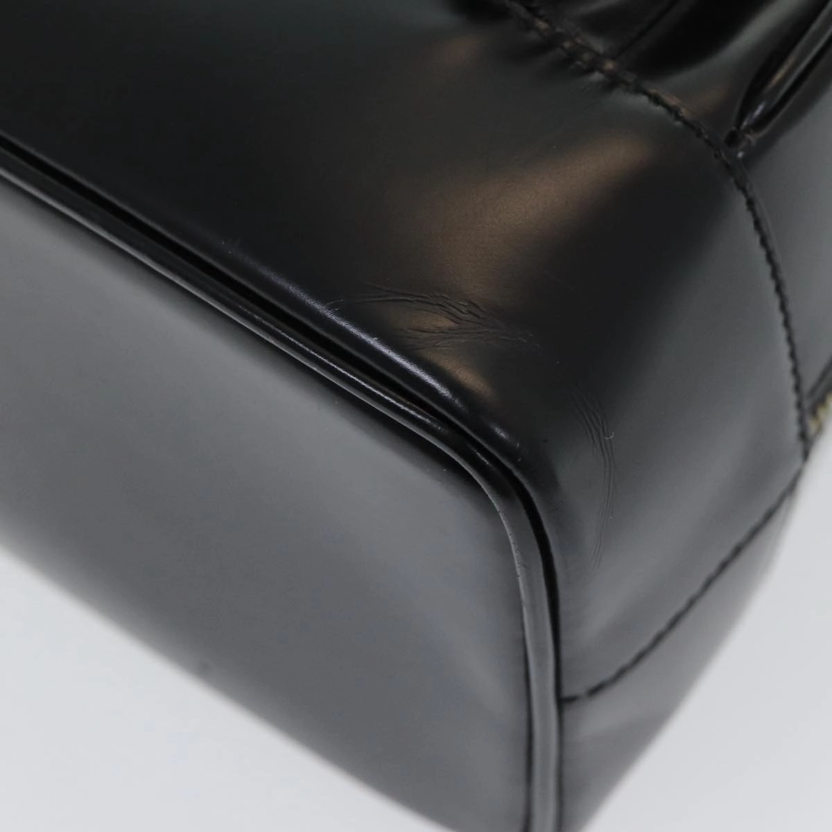 GUCCI Shoulder Bag Patent leather Black Gold 003 3444 0027  85163