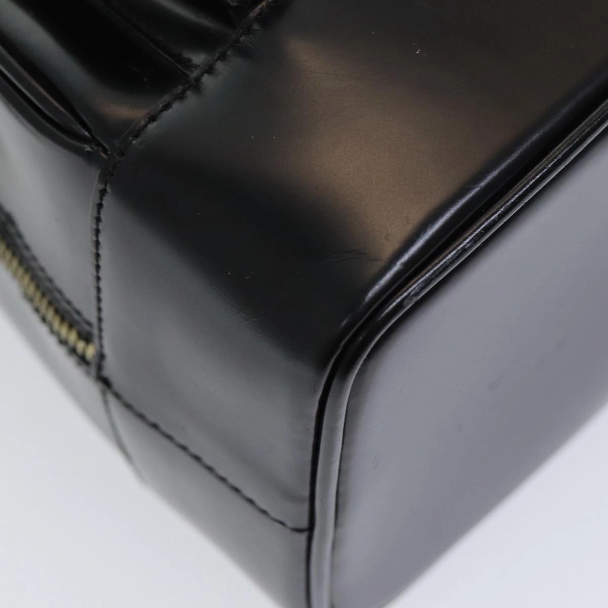 GUCCI Shoulder Bag Patent leather Black Gold 003 3444 0027  85163