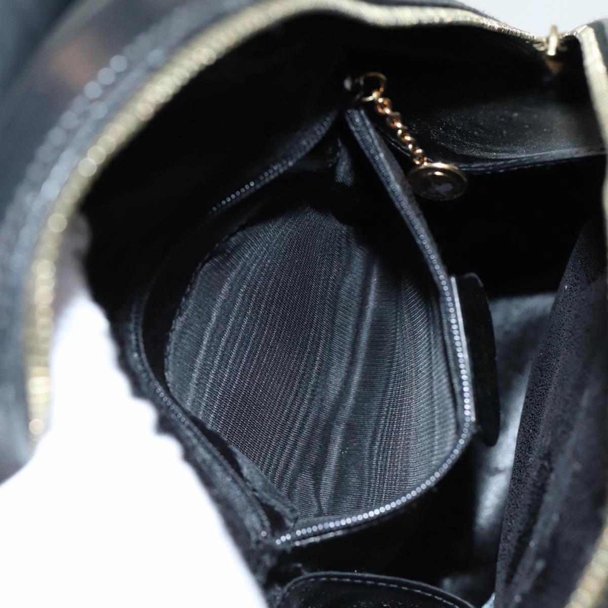 GUCCI Shoulder Bag Patent leather Black Gold 003 3444 0027  85163