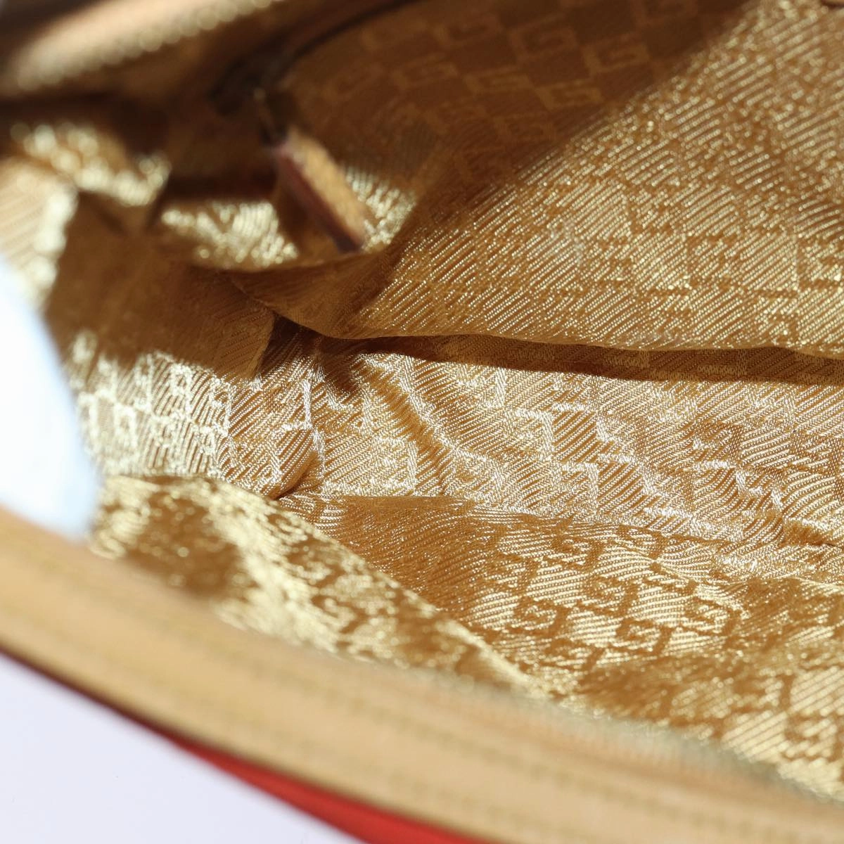 GUCCI Shoulder Bag Suede Red Gold 001 3812 2123  85865