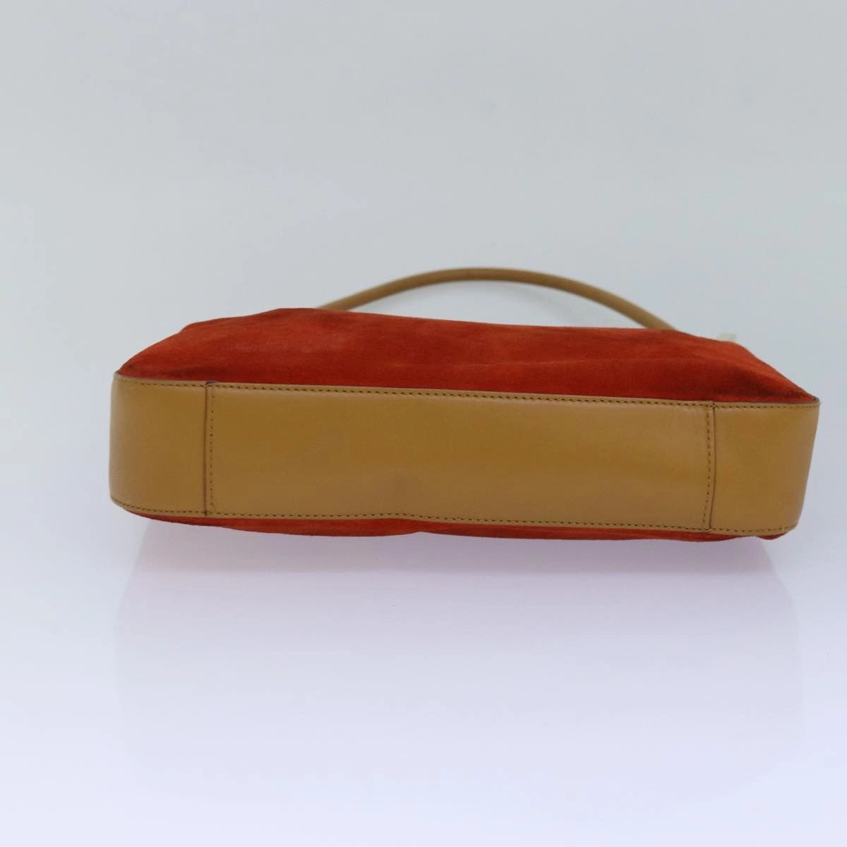 GUCCI Shoulder Bag Suede Red Gold 001 3812 2123  85865