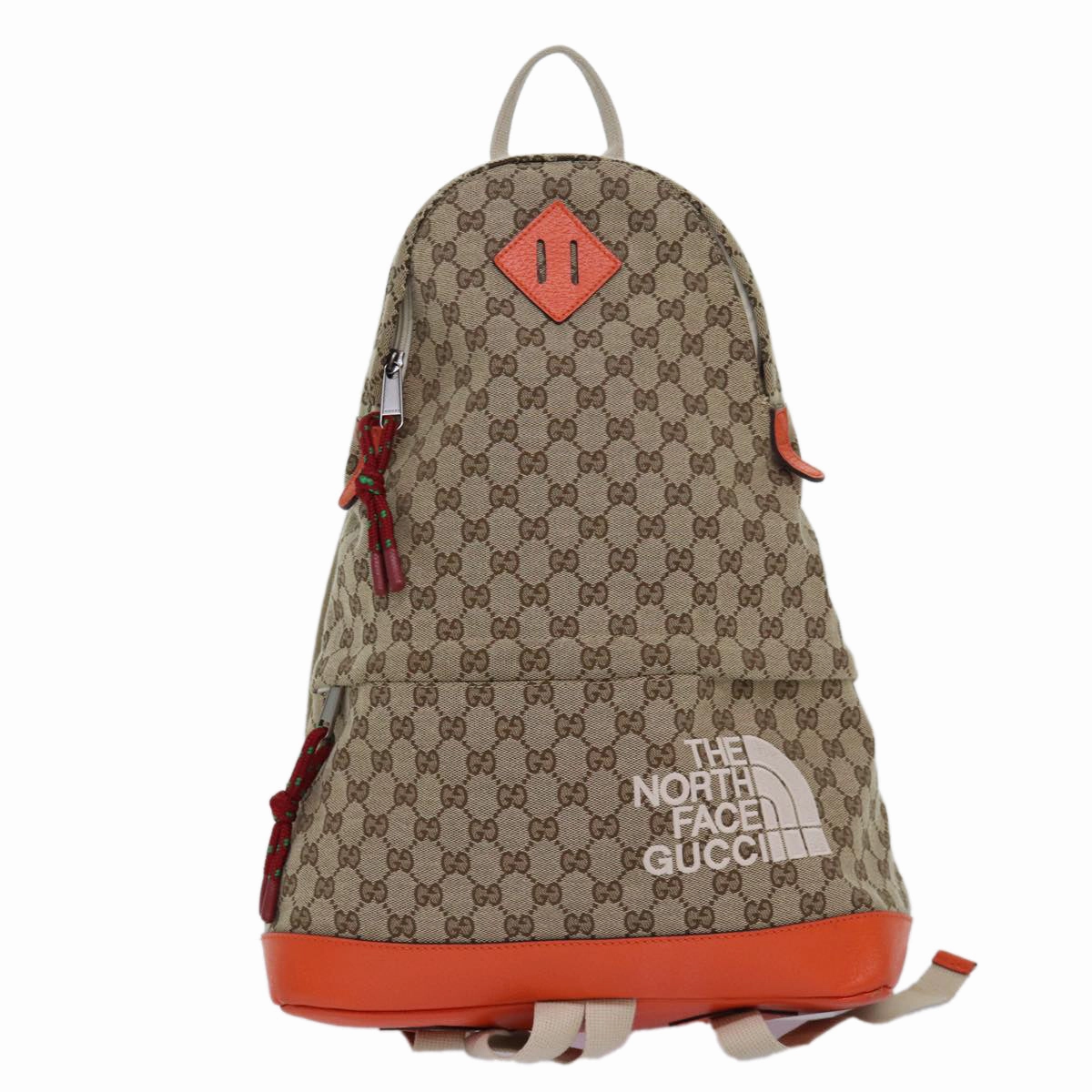 GUCCI THE NORTH FACE GG Backpack Beige Orange 650288 GY5TN 8893  83811