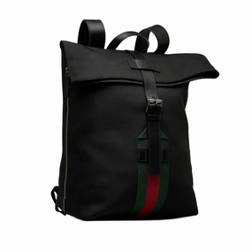 Gucci Web Fold Over Techno Backpack (SHG-pbmjeA)