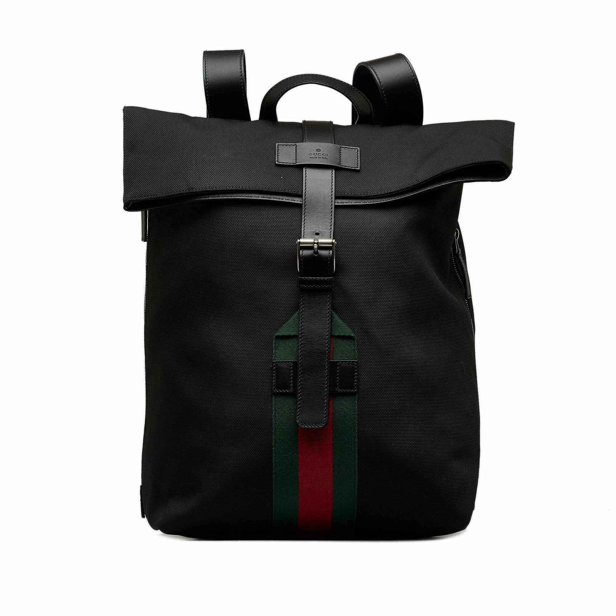 Gucci Web Fold Over Techno Backpack (SHG-pbmjeA)