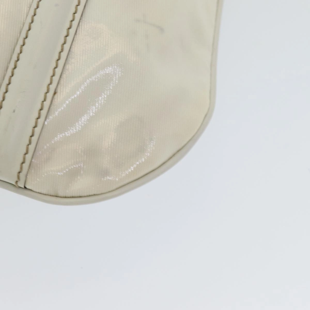 GUCCI Web Sherry Line Shoulder Bag Coated Canvas White Red 162740  ep4886
