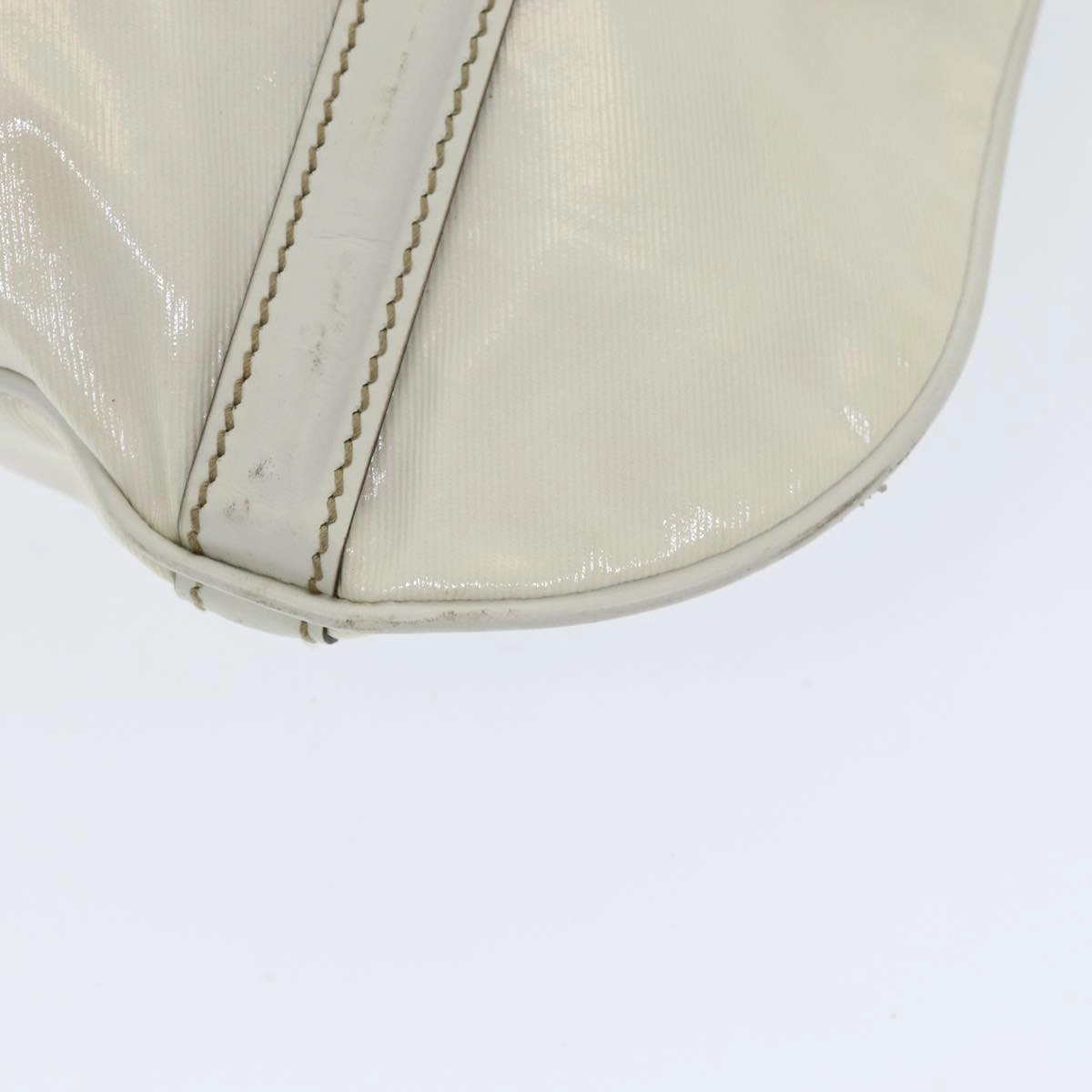 GUCCI Web Sherry Line Shoulder Bag Coated Canvas White Red 162740  ep4886