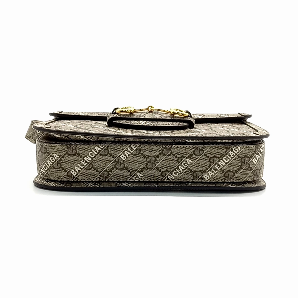 Gucci X Balenciaga Hacker Project 1955 Horsebit Shoulder Bag (602204) (10048220)