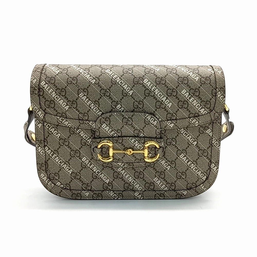 Gucci X Balenciaga Hacker Project 1955 Horsebit Shoulder Bag (602204) (10048220)