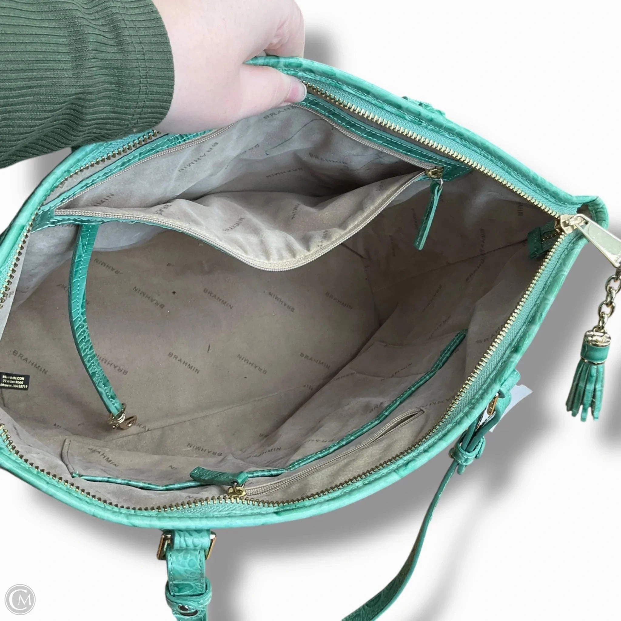 Handbag Designer By Brahmin, Size: Medium