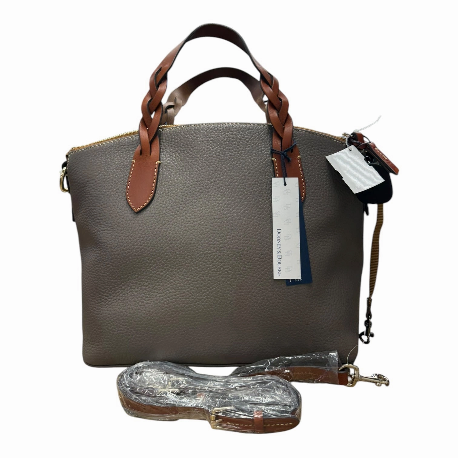 Handbag Designer By Dooney And Bourke In Taupe, Size:Medium