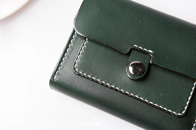 Handmade Leather Mens Cool billfold Wallet Card Holder Small Card Wallets for Men Women