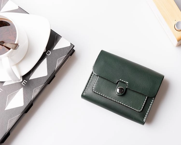 Handmade Leather Mens Cool billfold Wallet Card Holder Small Card Wallets for Men Women