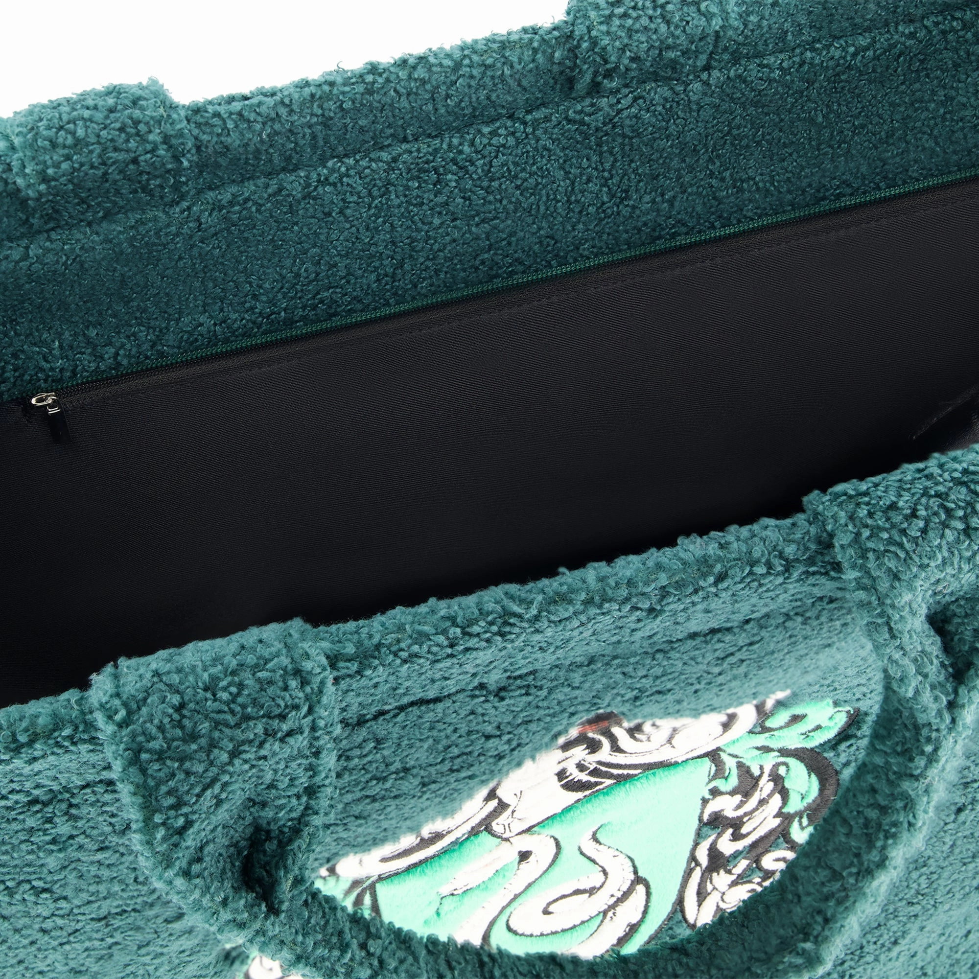 Harry Potter Slytherin Crest Sherpa Travel Tote with Trolley Strap