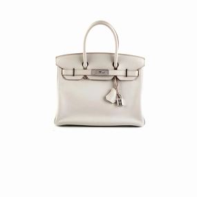 Hermes Birkin 30 Gris Perle Stamp P Square (2012)