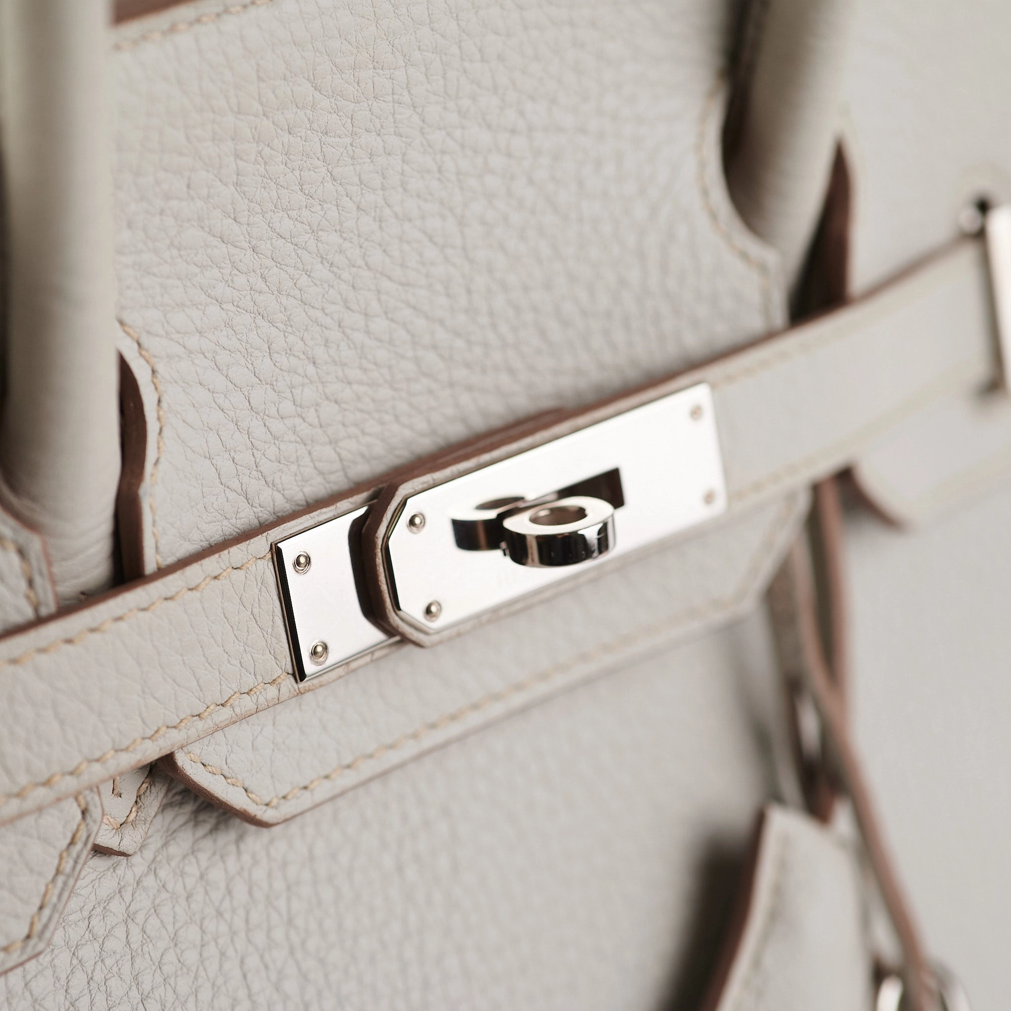 Hermes Birkin 30 Gris Perle Stamp P Square (2012)