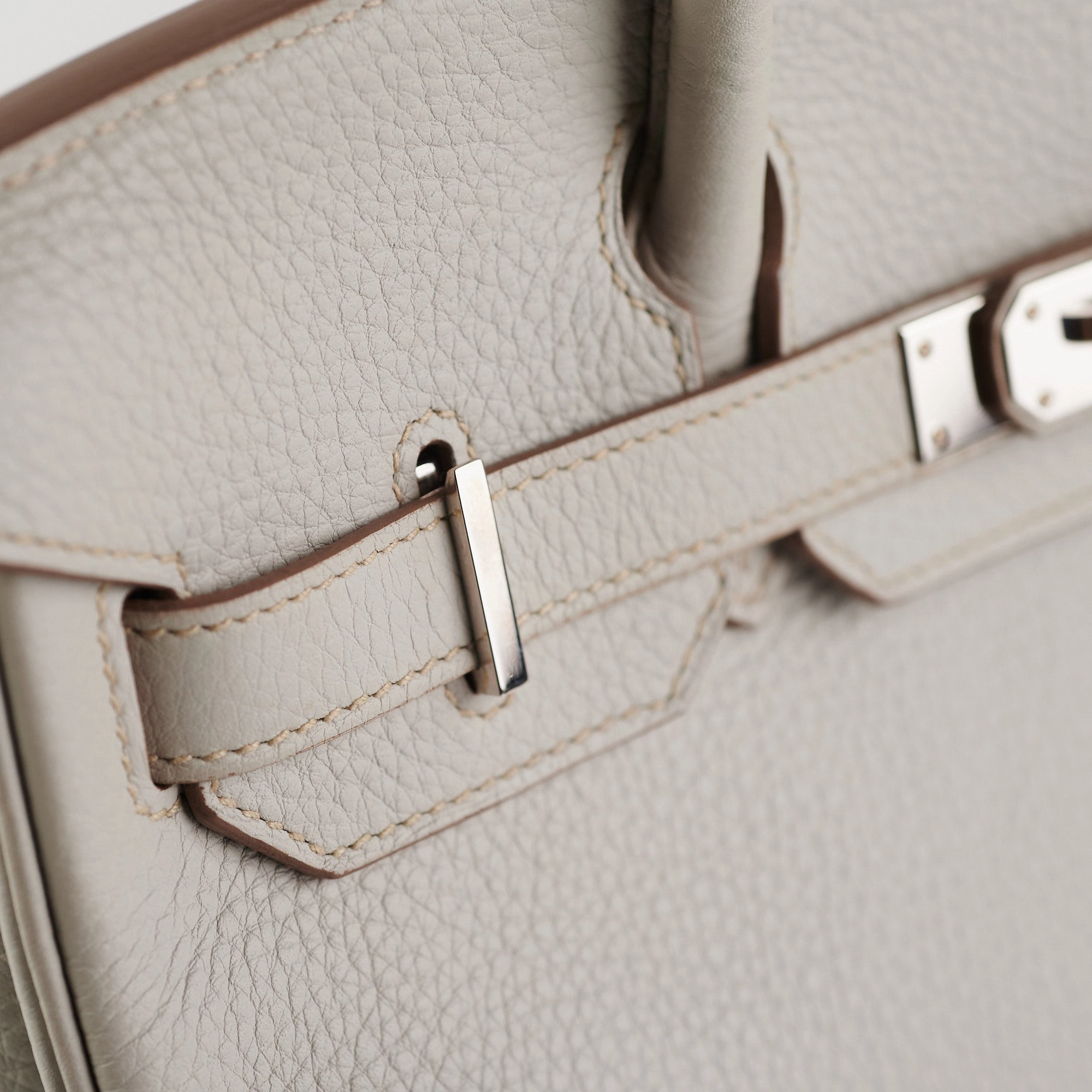 Hermes Birkin 30 Gris Perle Stamp P Square (2012)