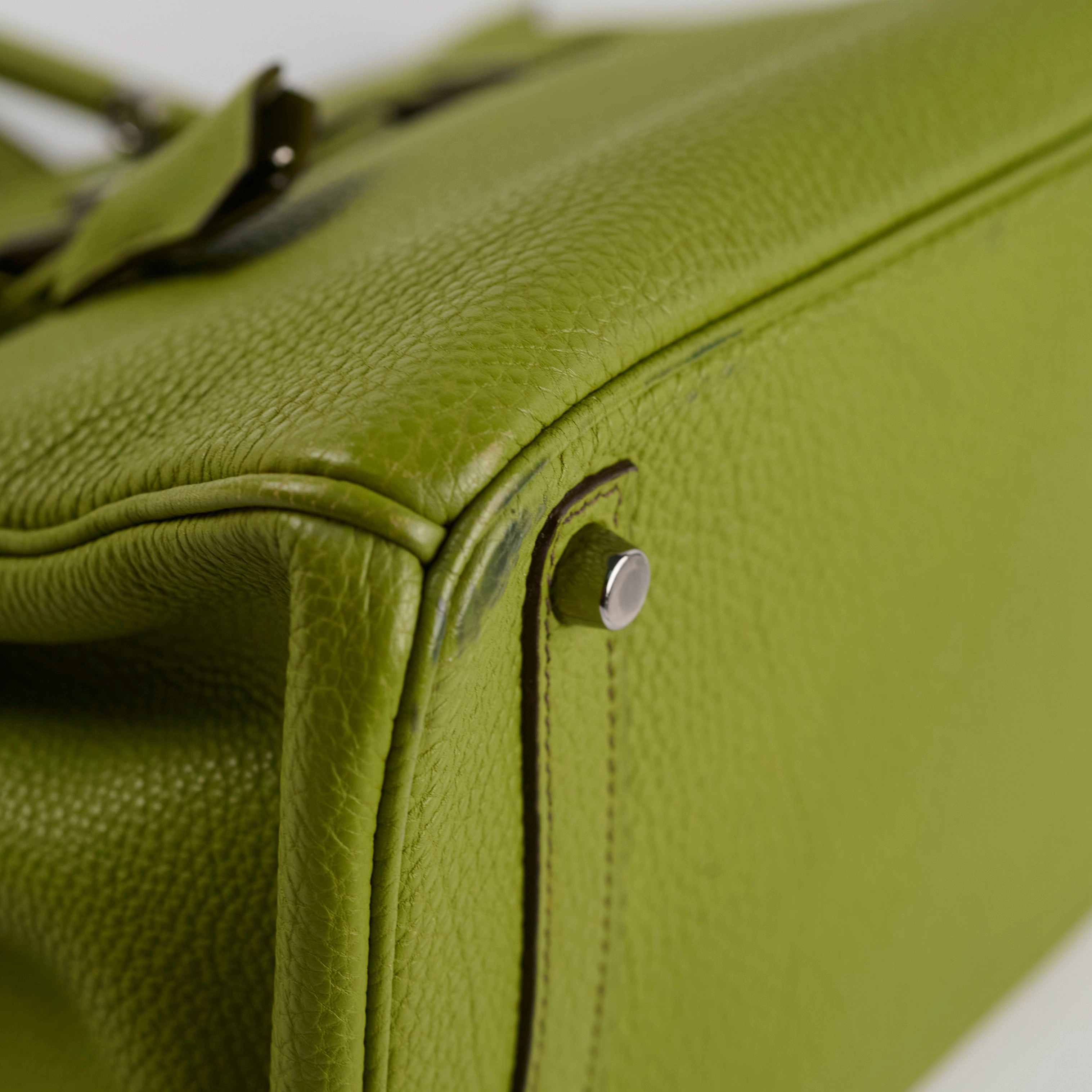 Hermes Birkin 30 togo ruthinium hardware Vert Anis - I Square stamp