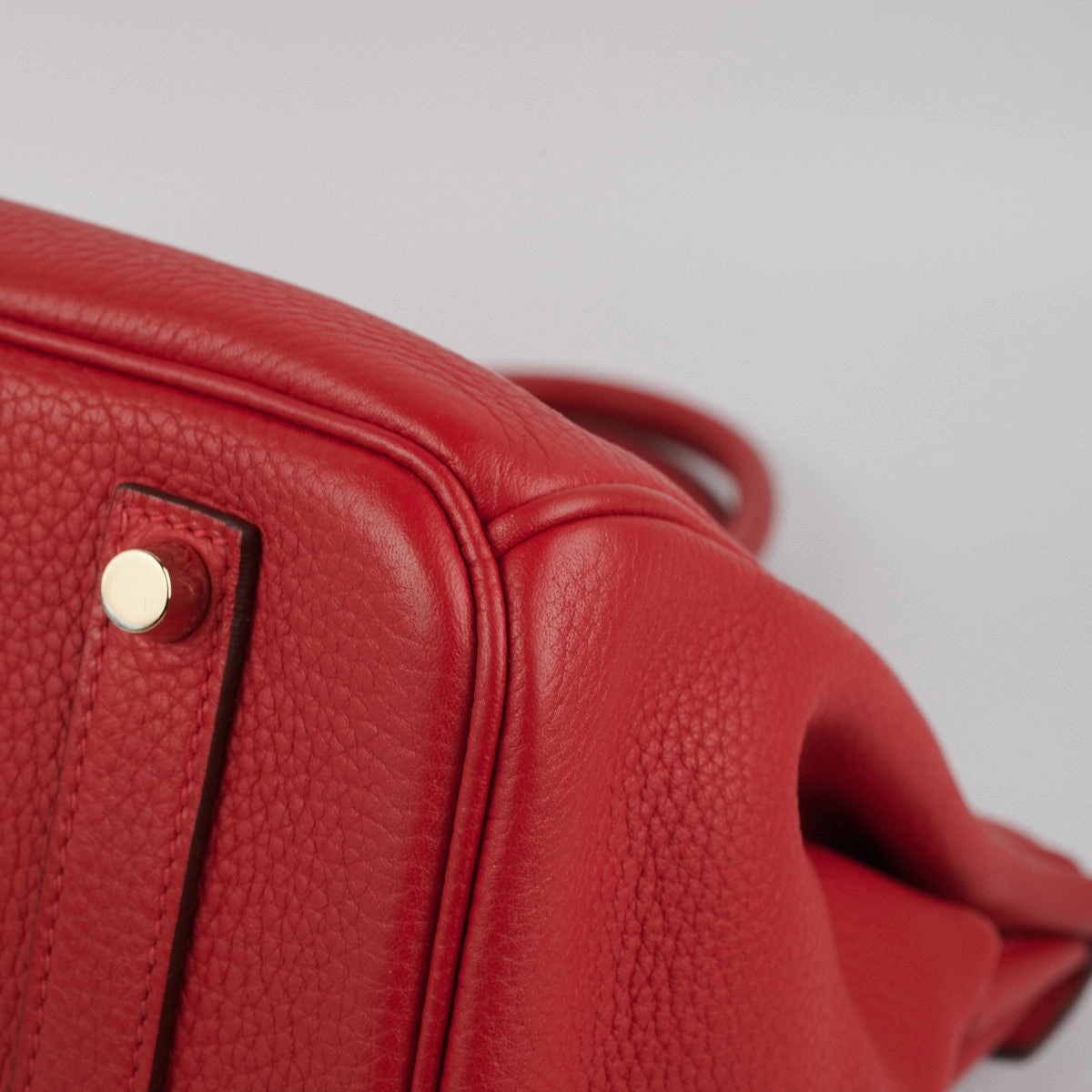 Hermes Birkin 35 Clemence Red - T Stamp