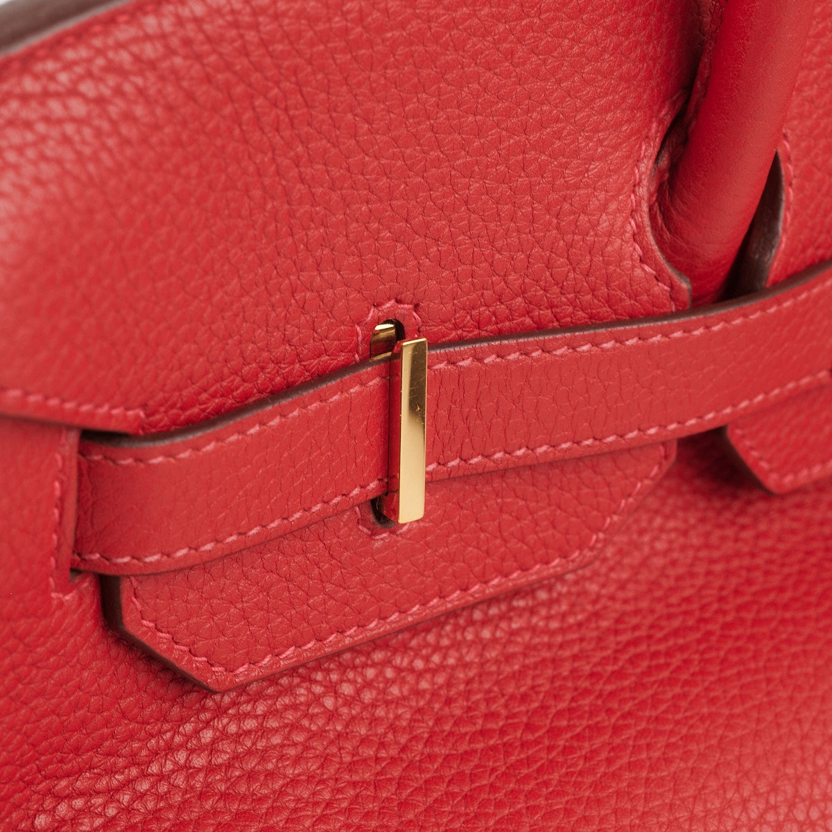 Hermes Birkin 35 Clemence Red - T Stamp