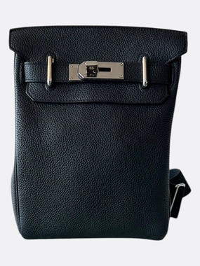 Hermes Black HAC A Dos PM Backpack