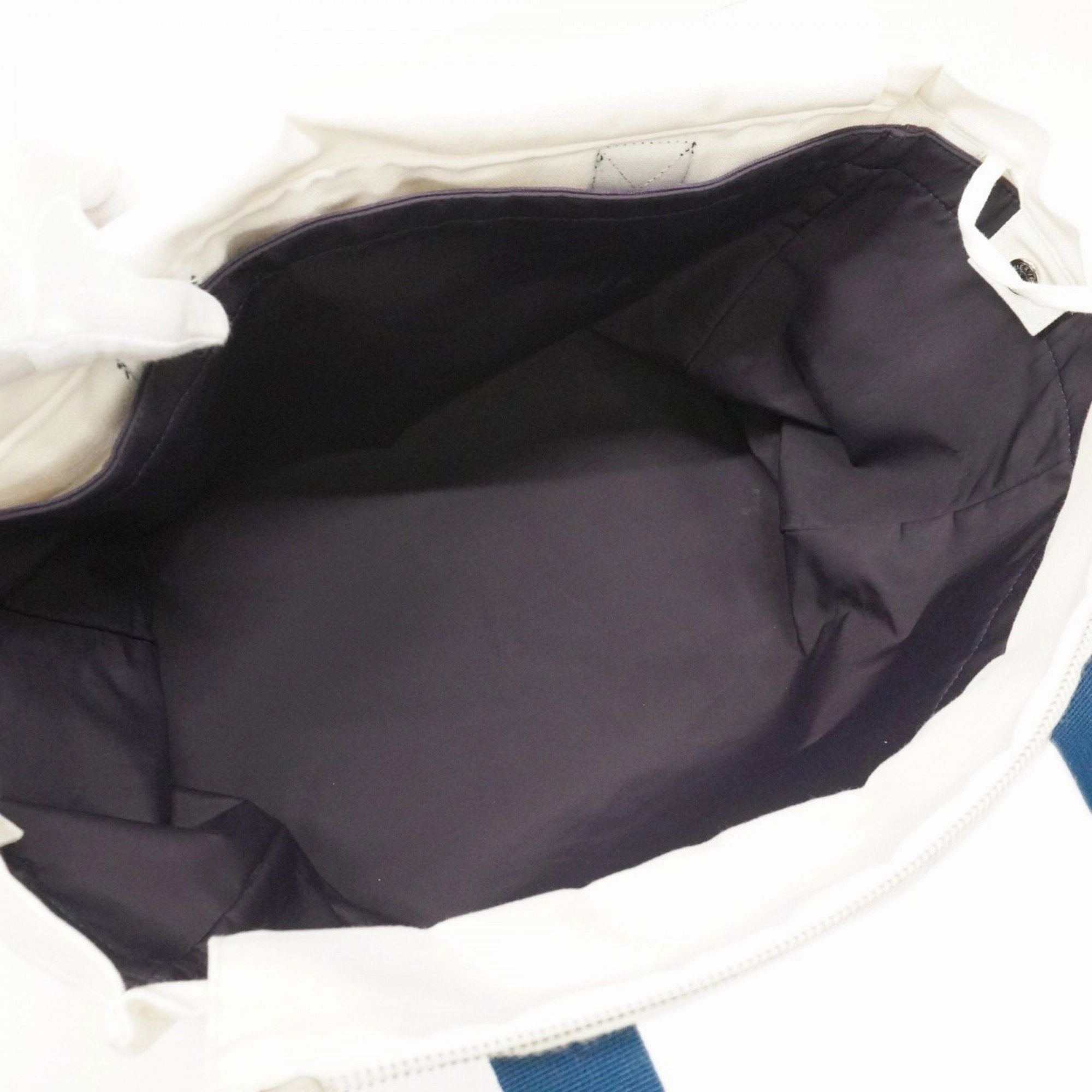 Hermes blue Canvas Tote Bag (Pre-Owned)