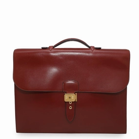 Hermes Box Calf Leather Handbag (Pre-Owned)