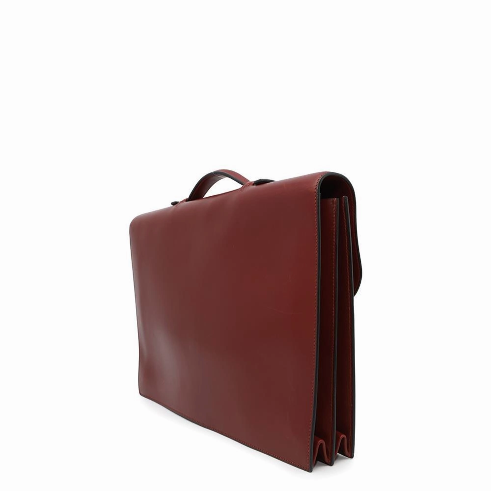 Hermes Box Calf Leather Handbag (Pre-Owned)