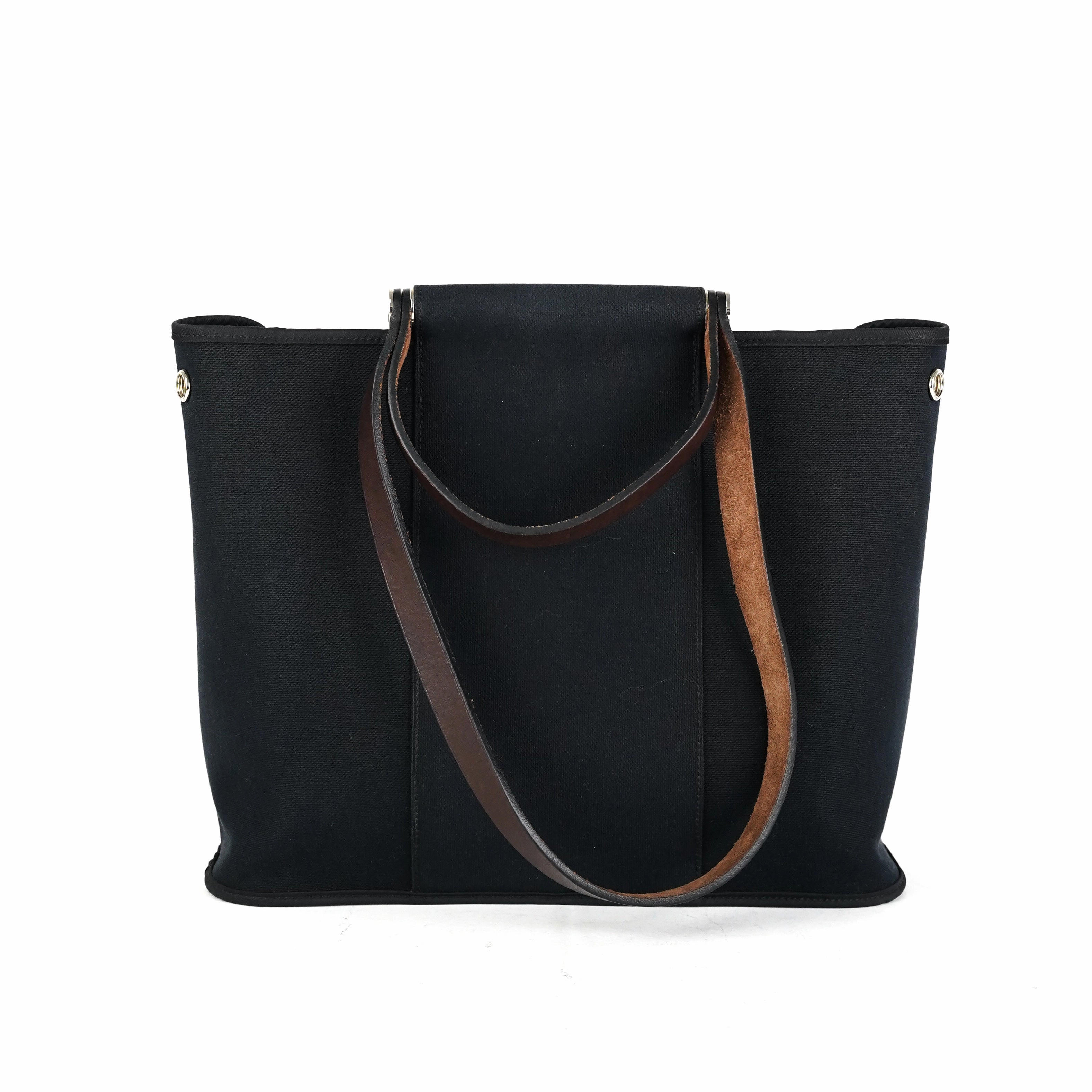 Hermes Canvas Bag Black - M Stamp