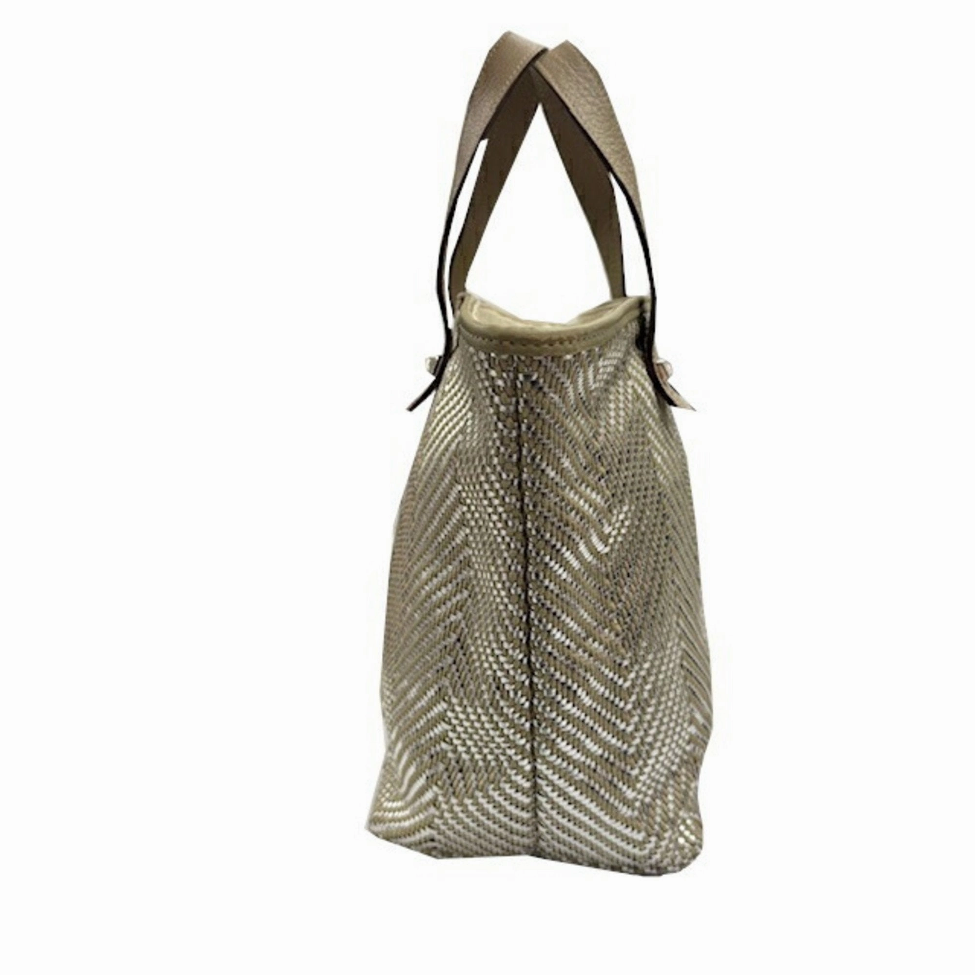 Hermes Canvas Leather Tote Bag (Pre-Owned)