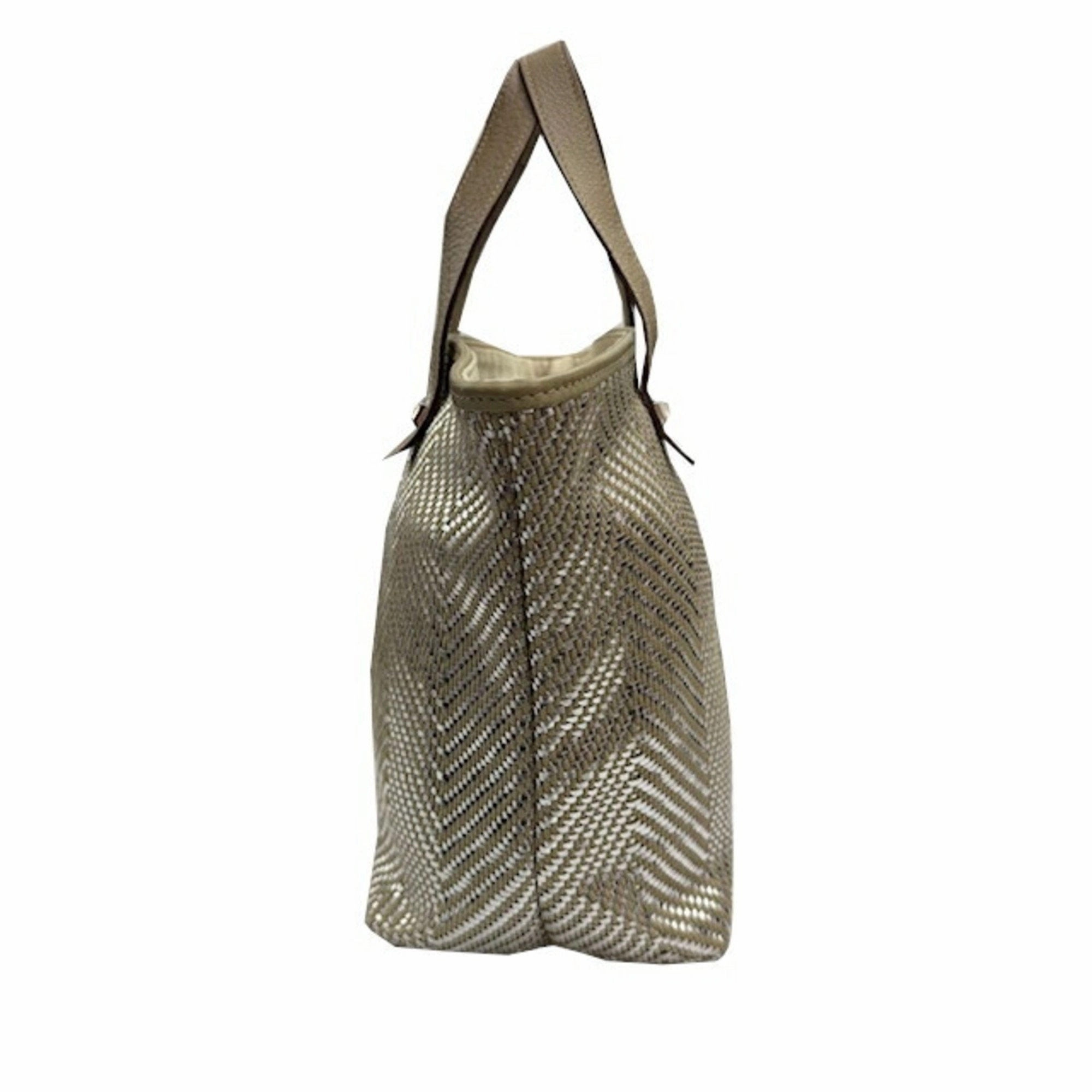 Hermes Canvas Leather Tote Bag (Pre-Owned)