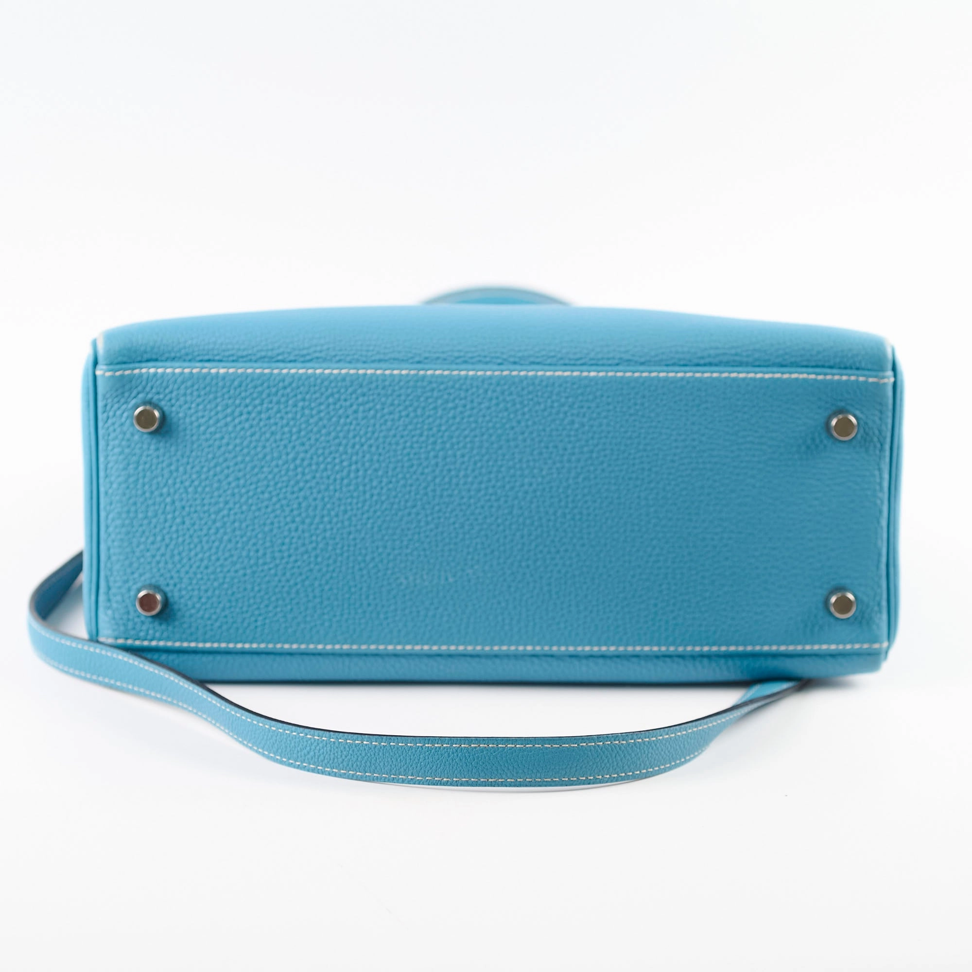 Hermes Kelly 28 Togo Leather Blue Jeans - G square (2003)