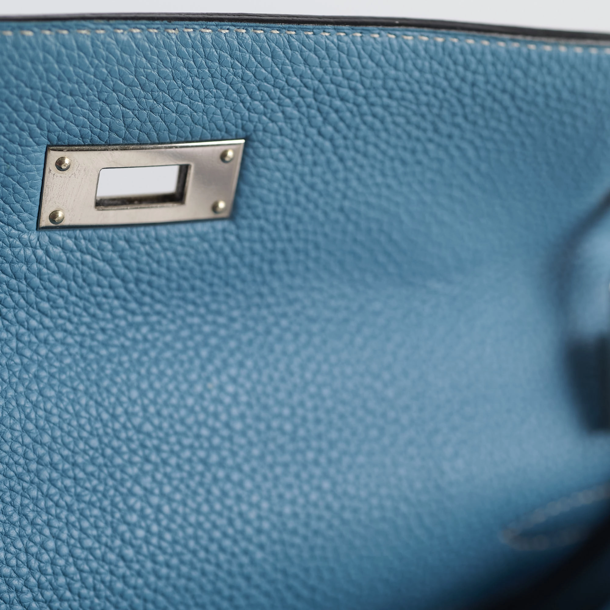Hermes Kelly 28 Togo Leather Blue Jeans - G square (2003)