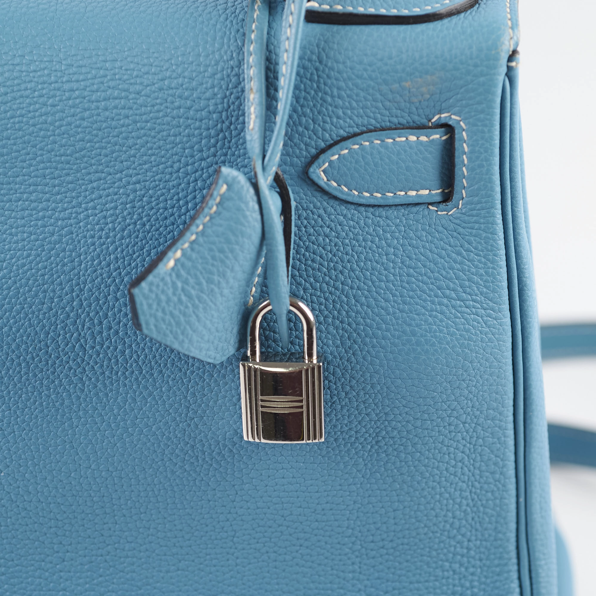 Hermes Kelly 28 Togo Leather Blue Jeans - G square (2003)