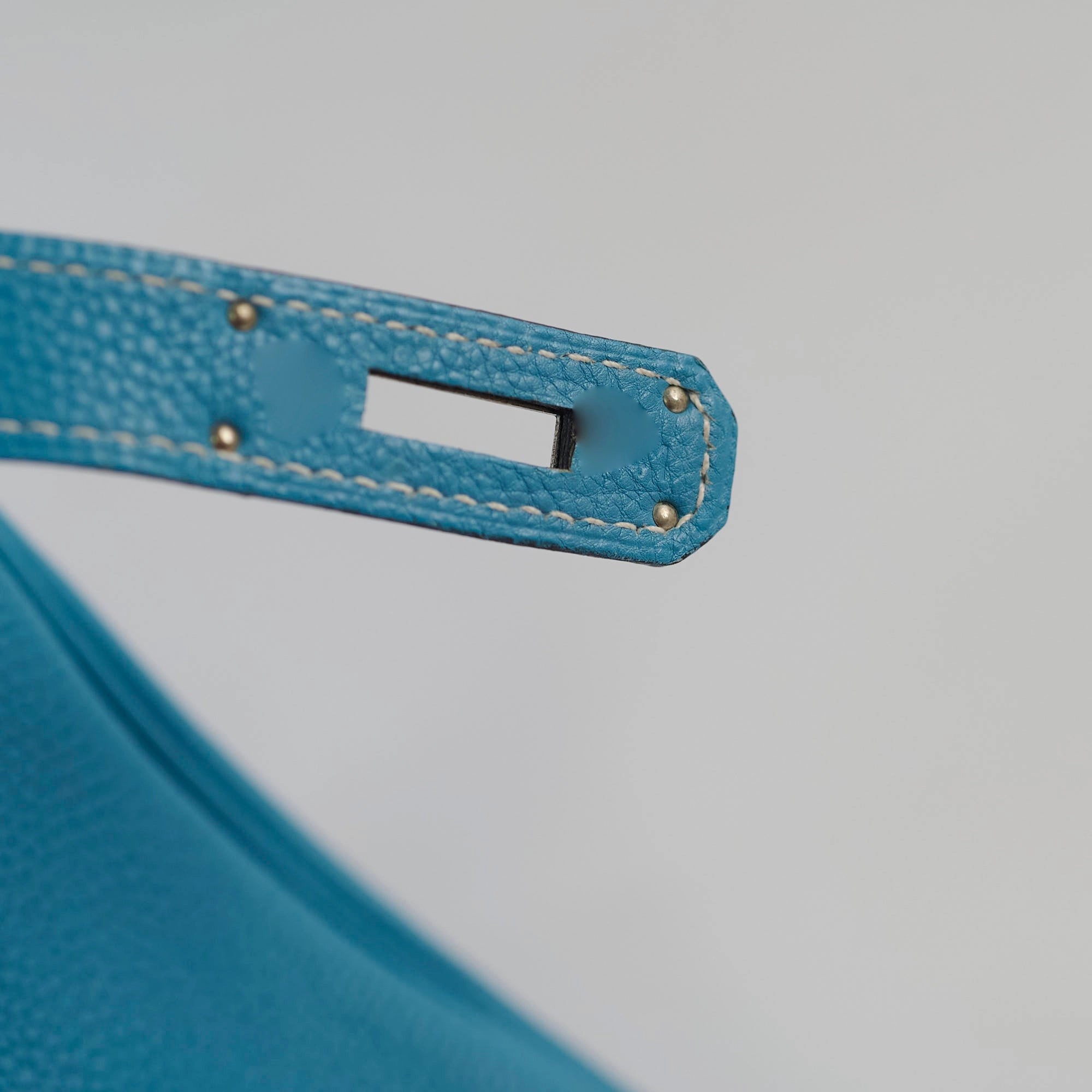 Hermes Kelly 28 Togo Leather Blue Jeans - G square (2003)