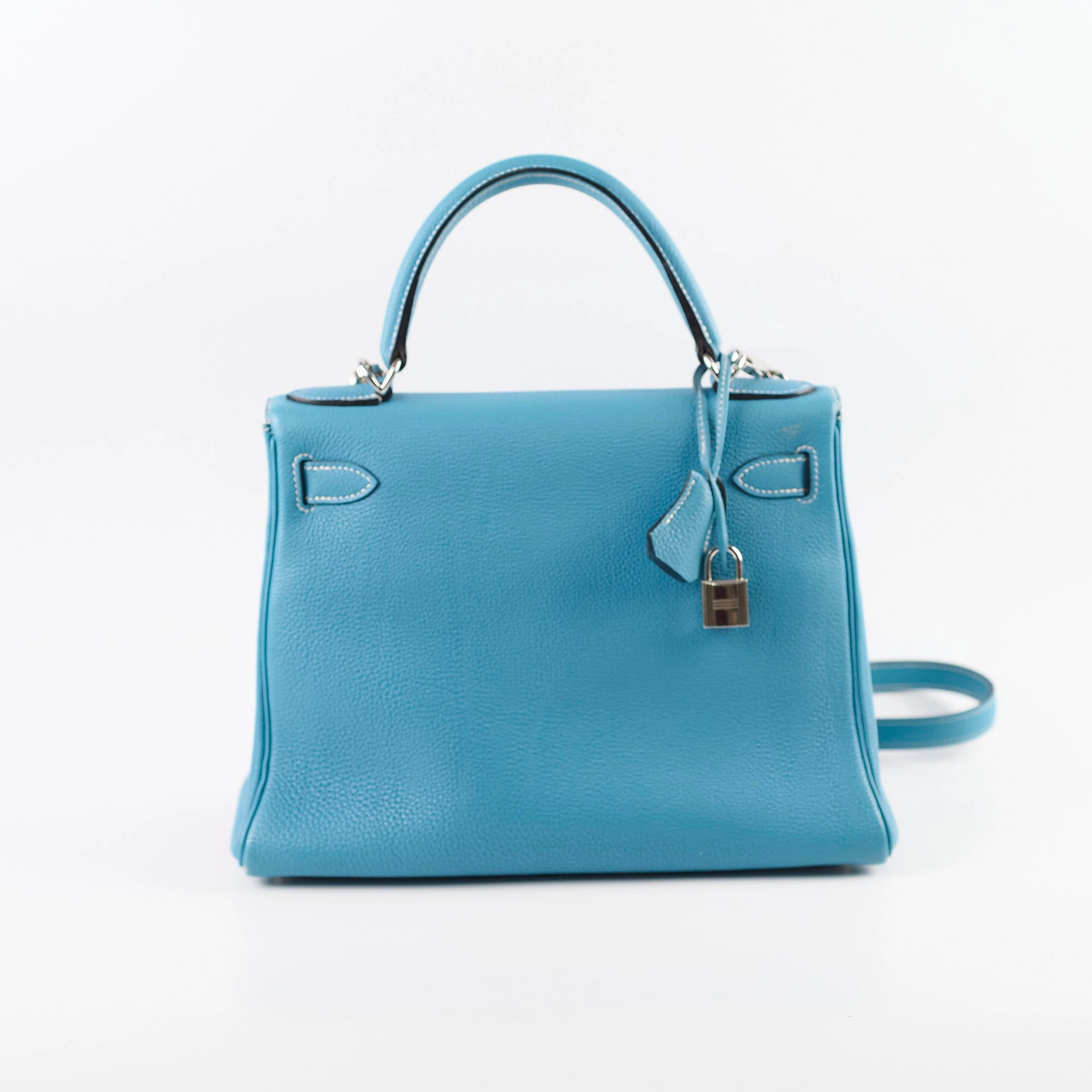 Hermes Kelly 28 Togo Leather Blue Jeans - G square (2003)