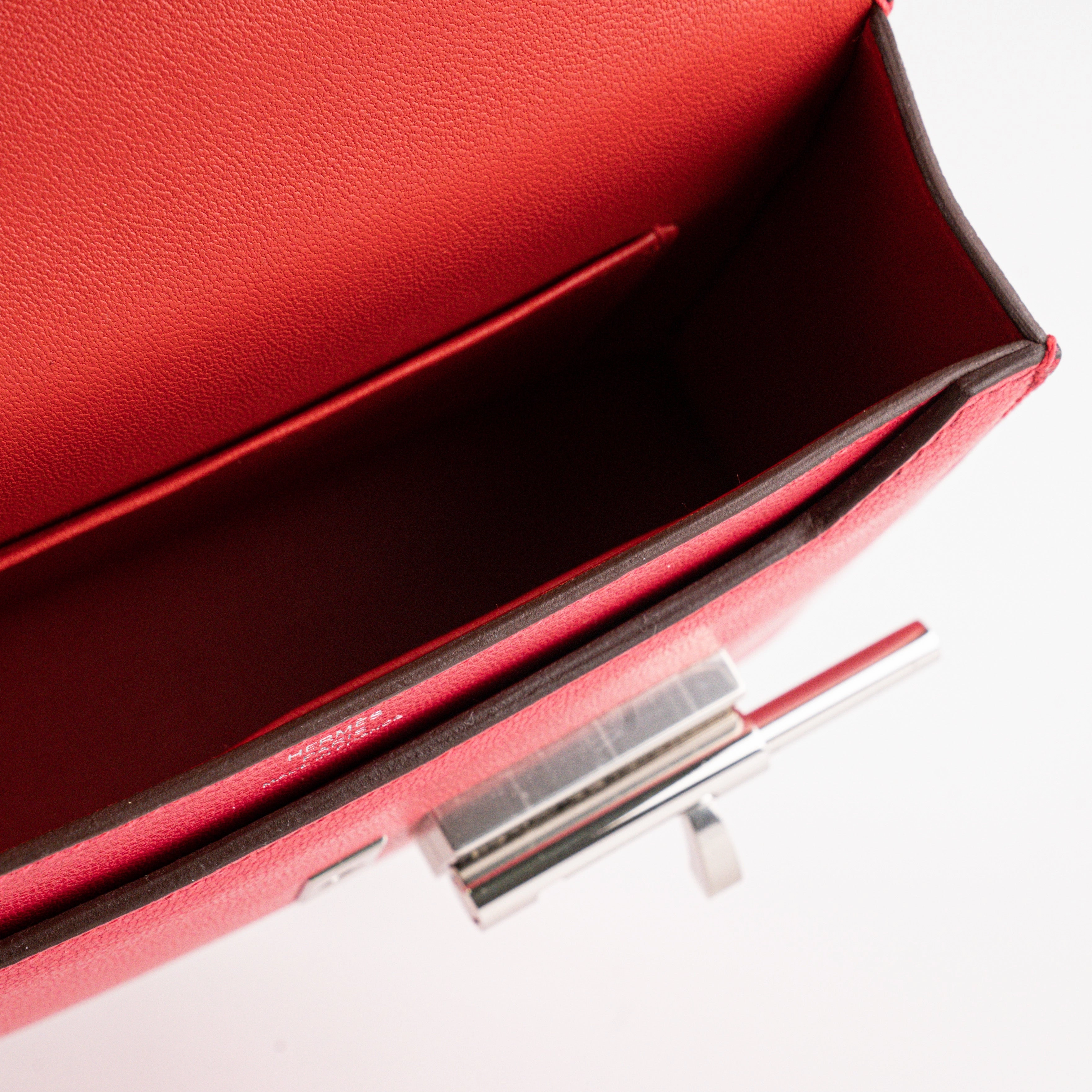 Hermes Mini Verrou Chainr Bag Red/Rose Mexico Y Stamp