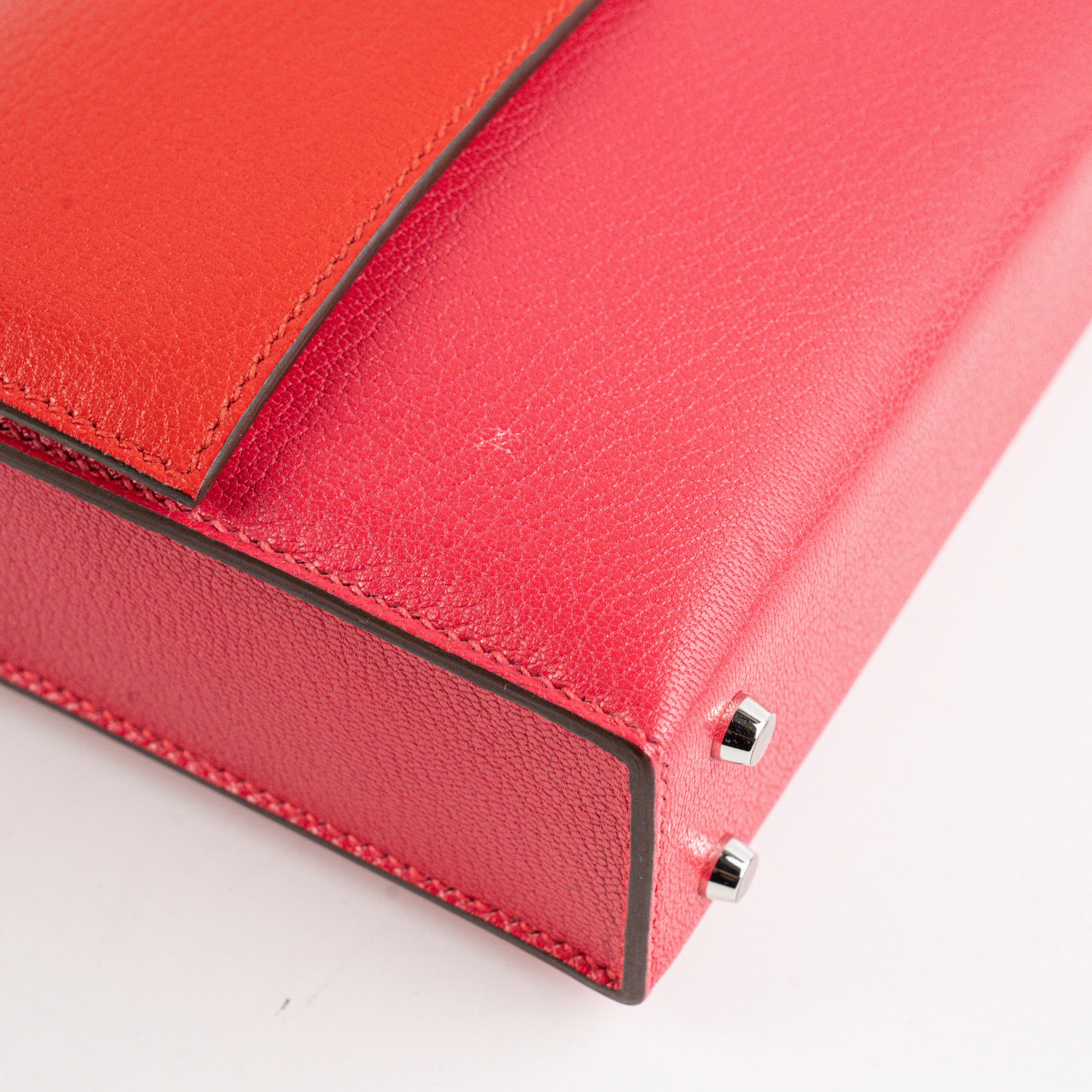 Hermes Mini Verrou Chainr Bag Red/Rose Mexico Y Stamp